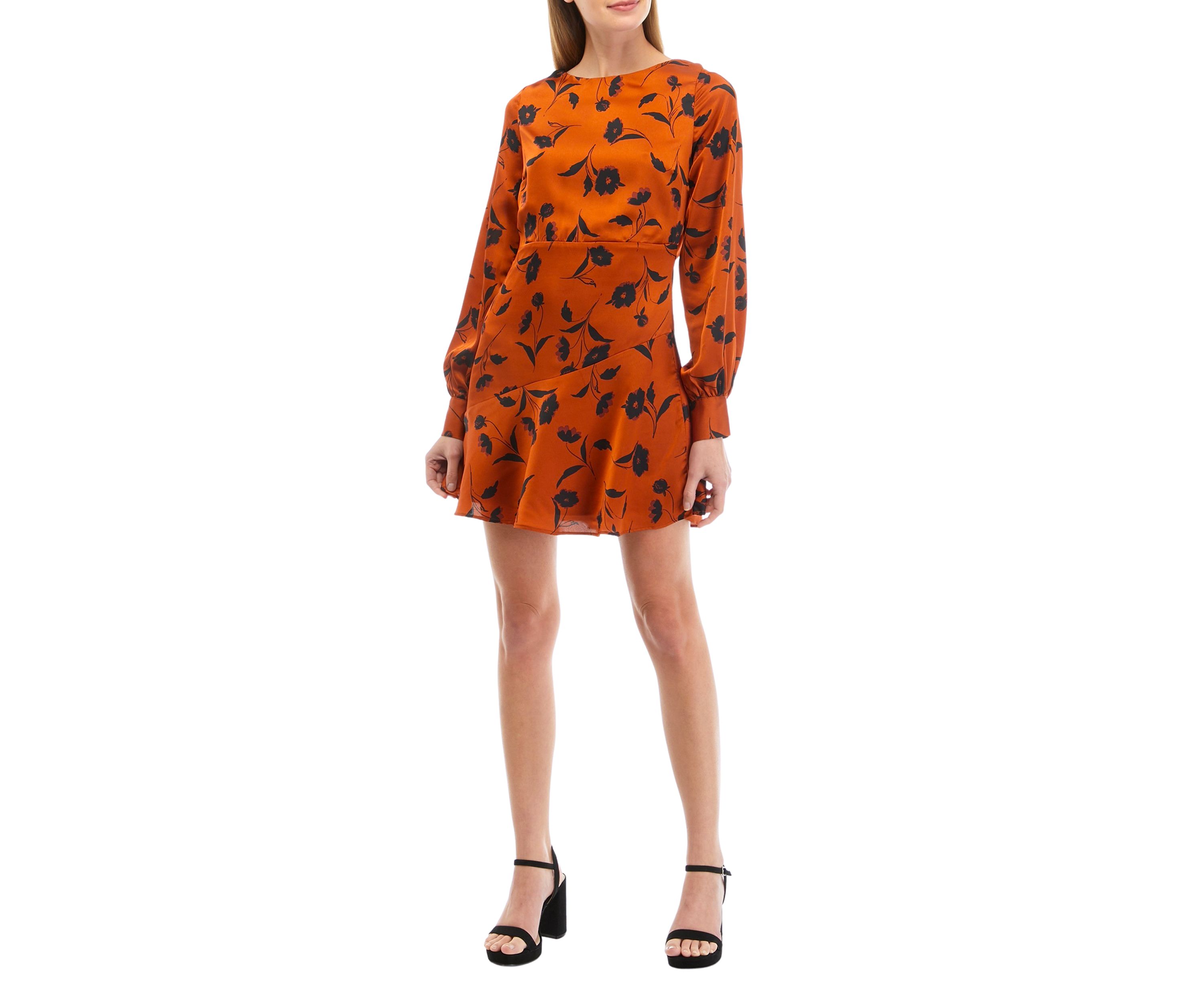 Womens Sepia Dahlia Mini Dress