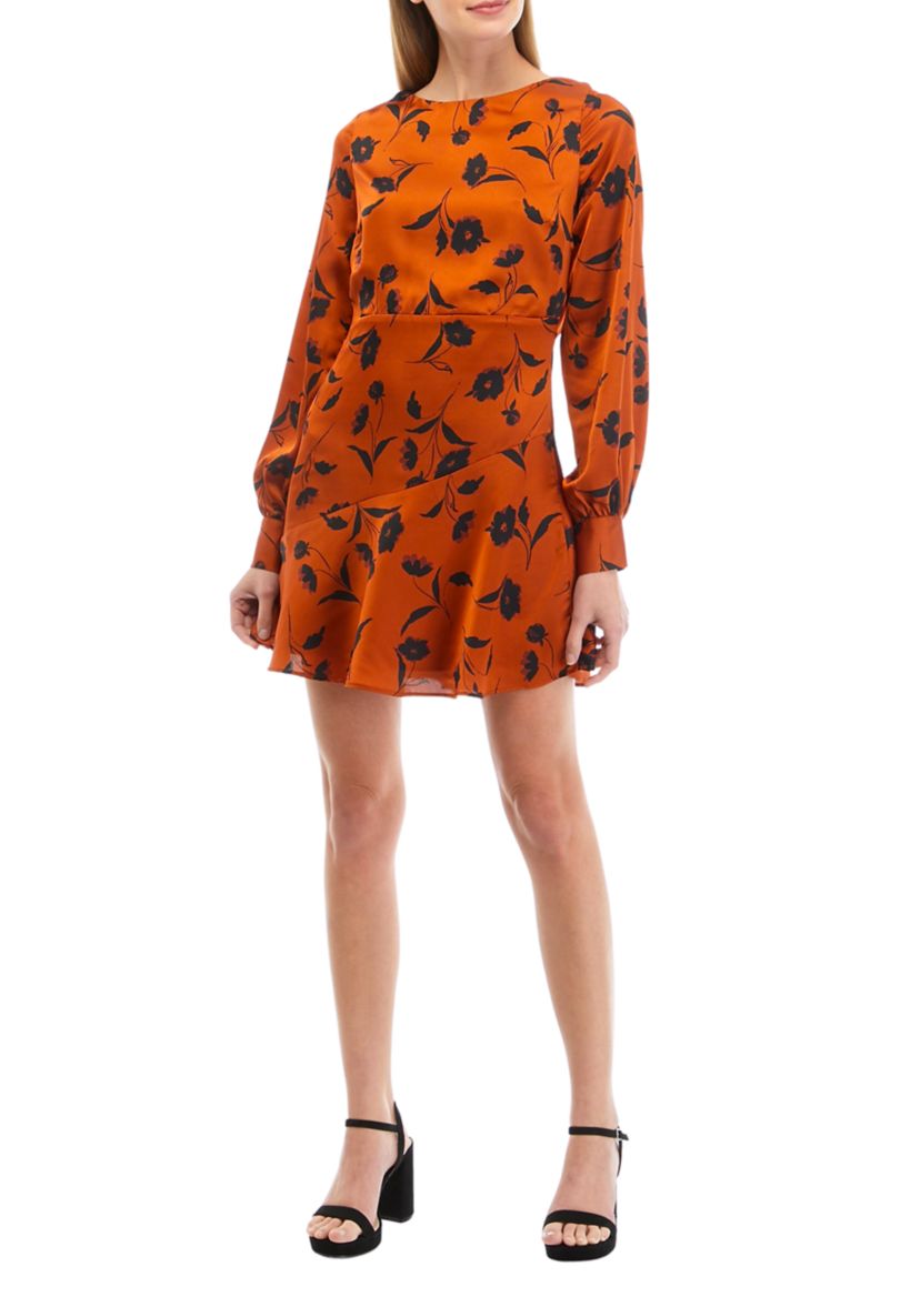 Womens Sepia Dahlia Mini Dress
