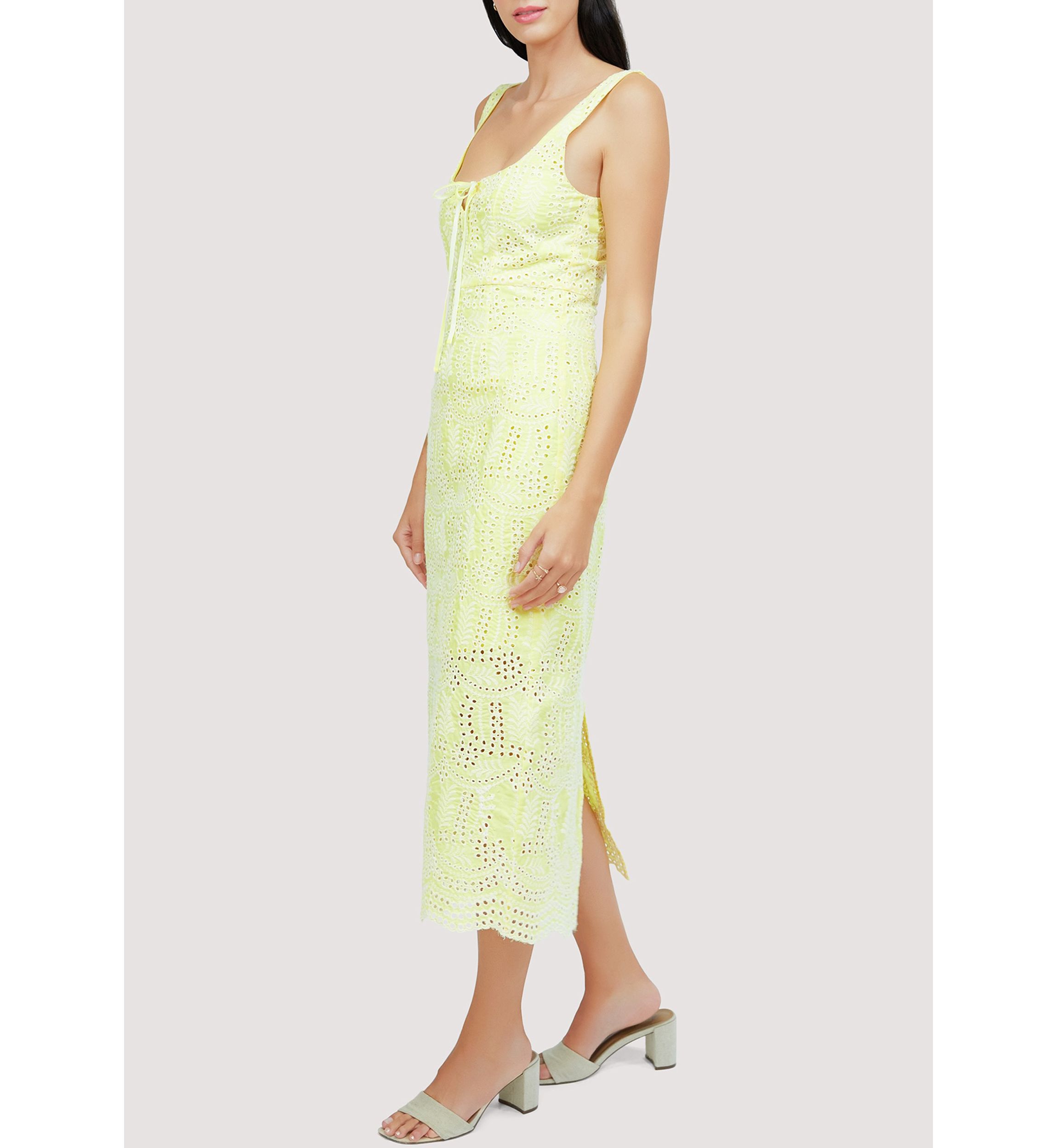 Womens Lemon Drop Midi Dress