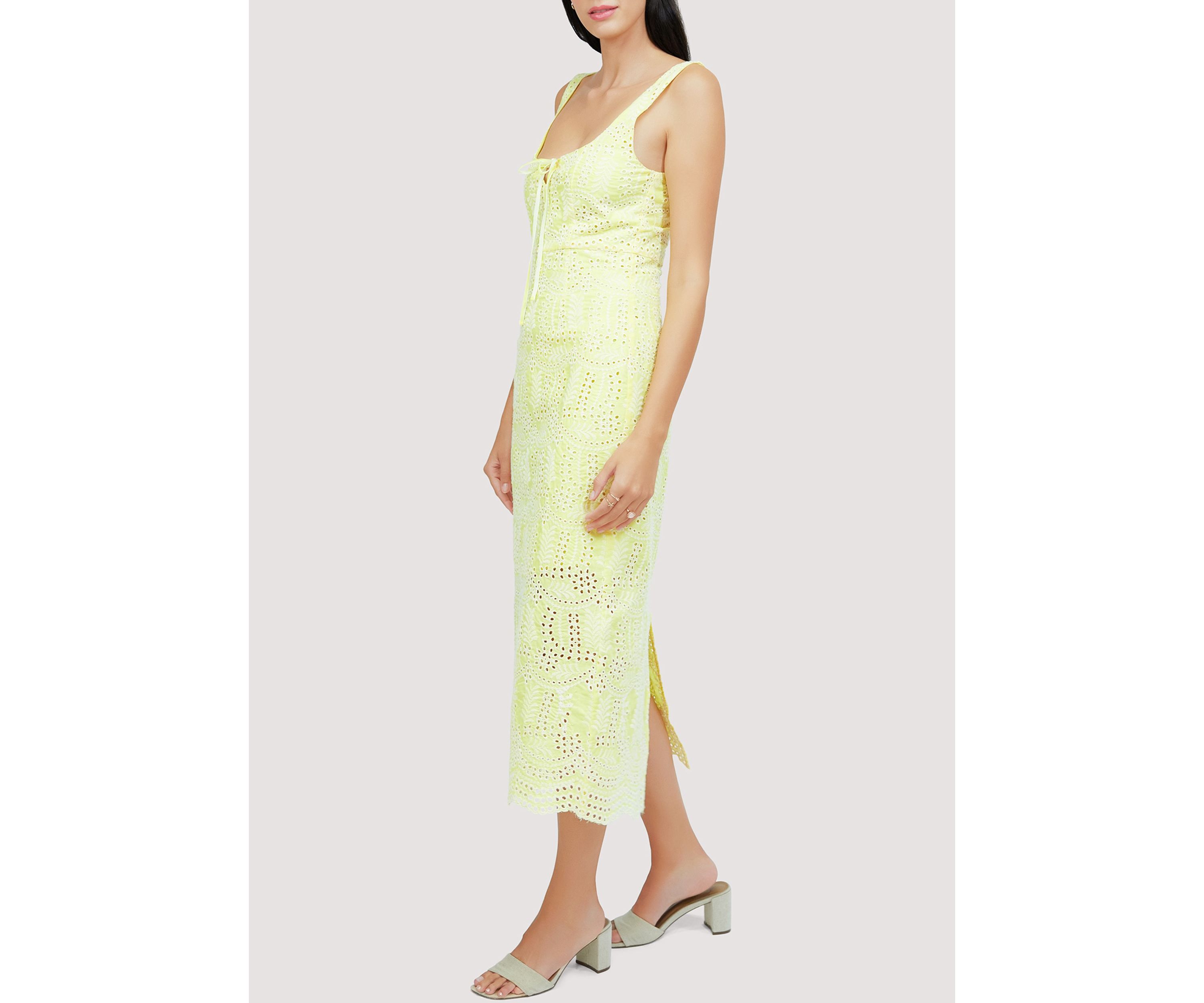 Womens Lemon Drop Midi Dress