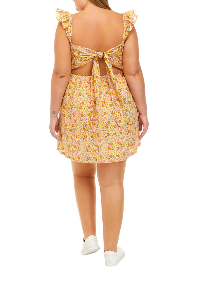 Plus Size Sun Dance Mini Dress
