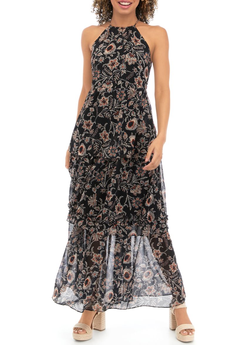 Womens Sleeveless Eclipse of the Heart Maxi Dress