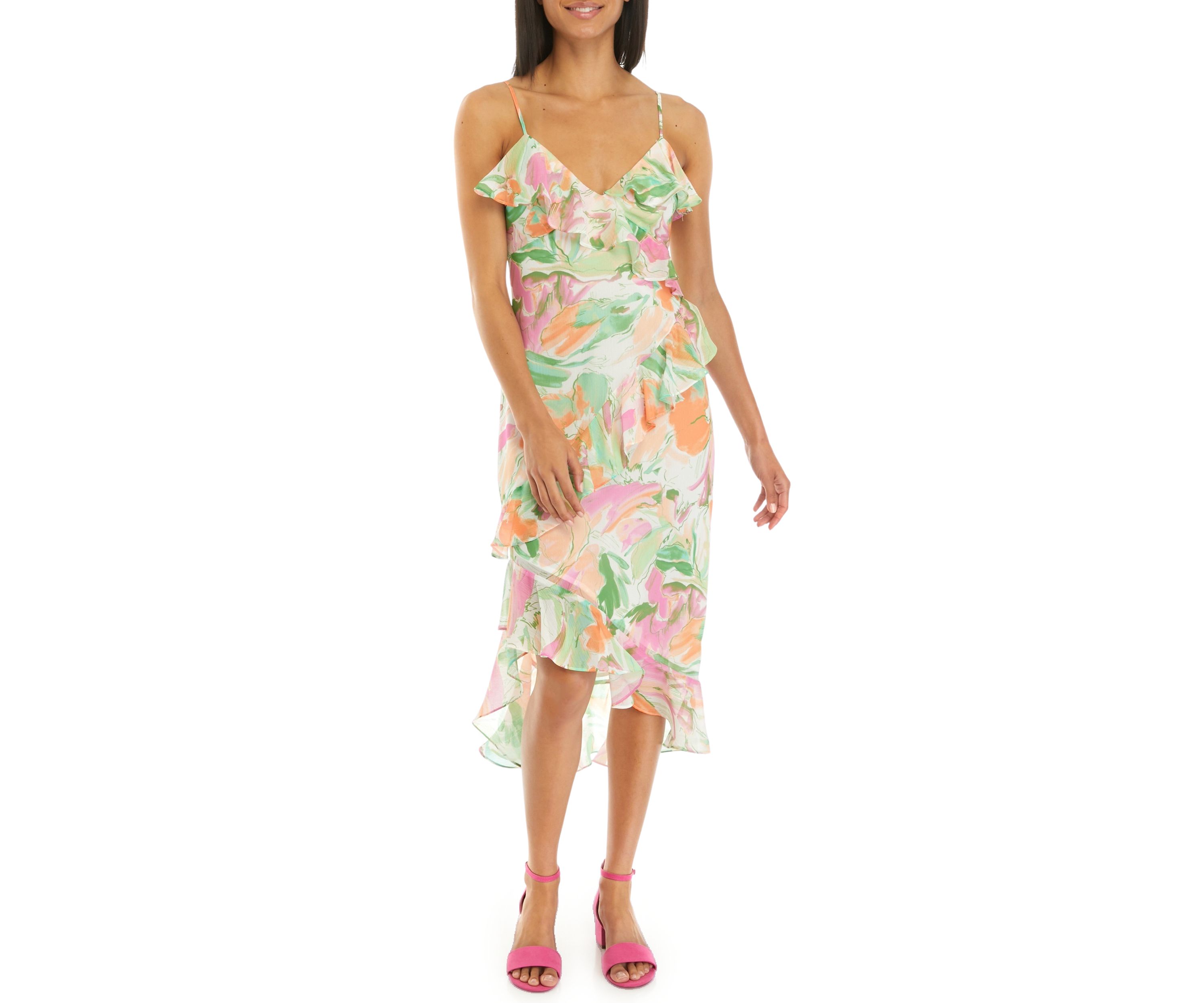 Womens Painterly Love Maxi Dress