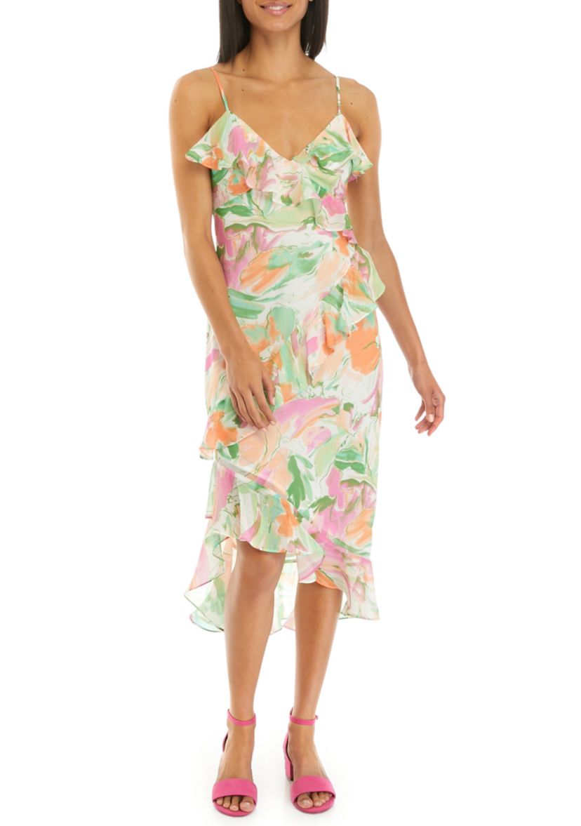 Womens Painterly Love Maxi Dress