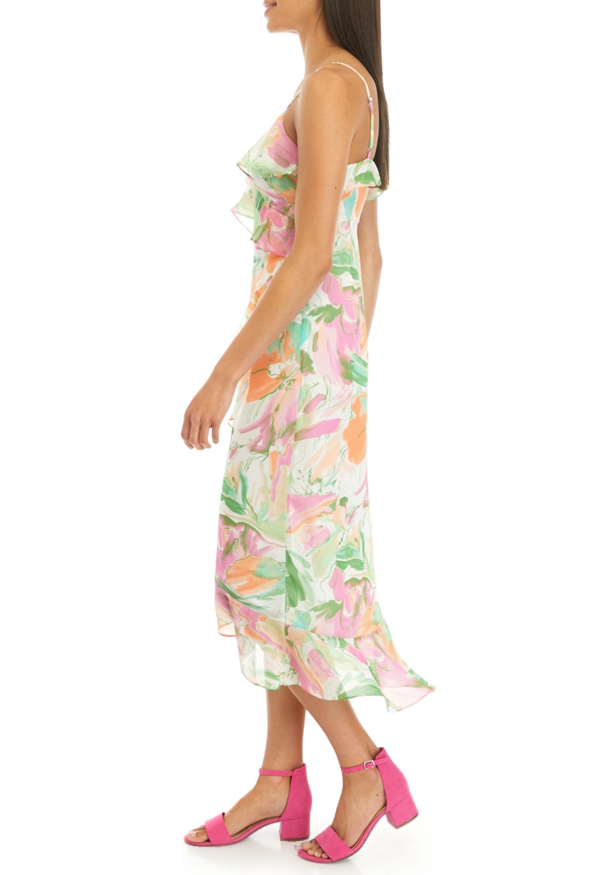Womens Painterly Love Maxi Dress