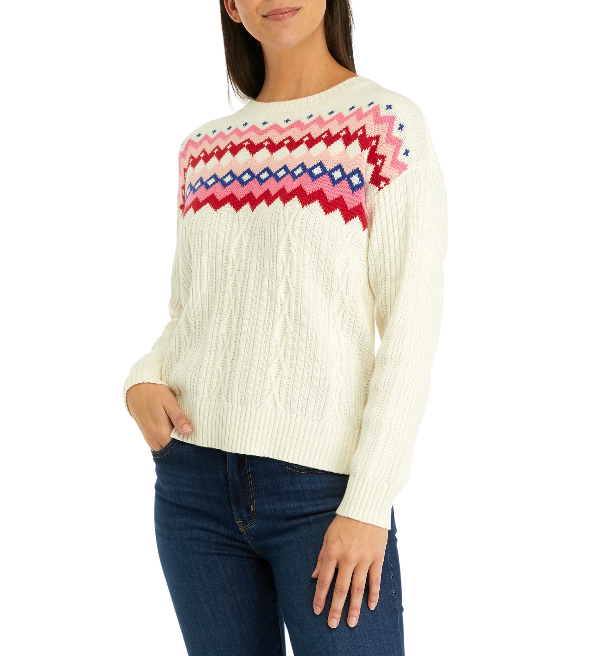 Womens Intarsia Sweater