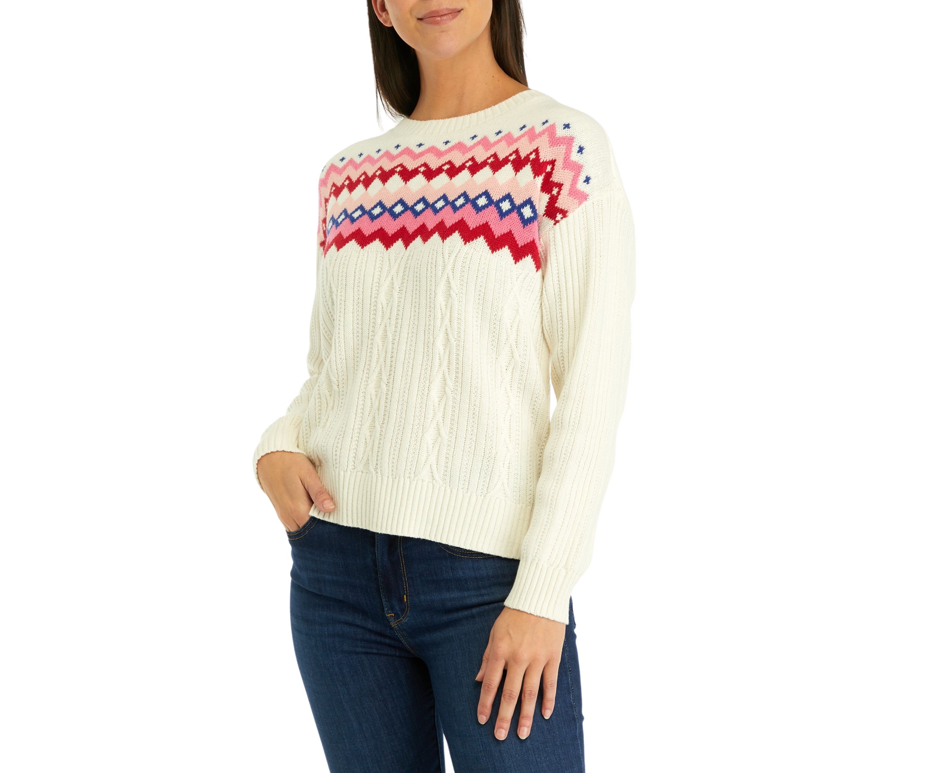 Womens Intarsia Sweater