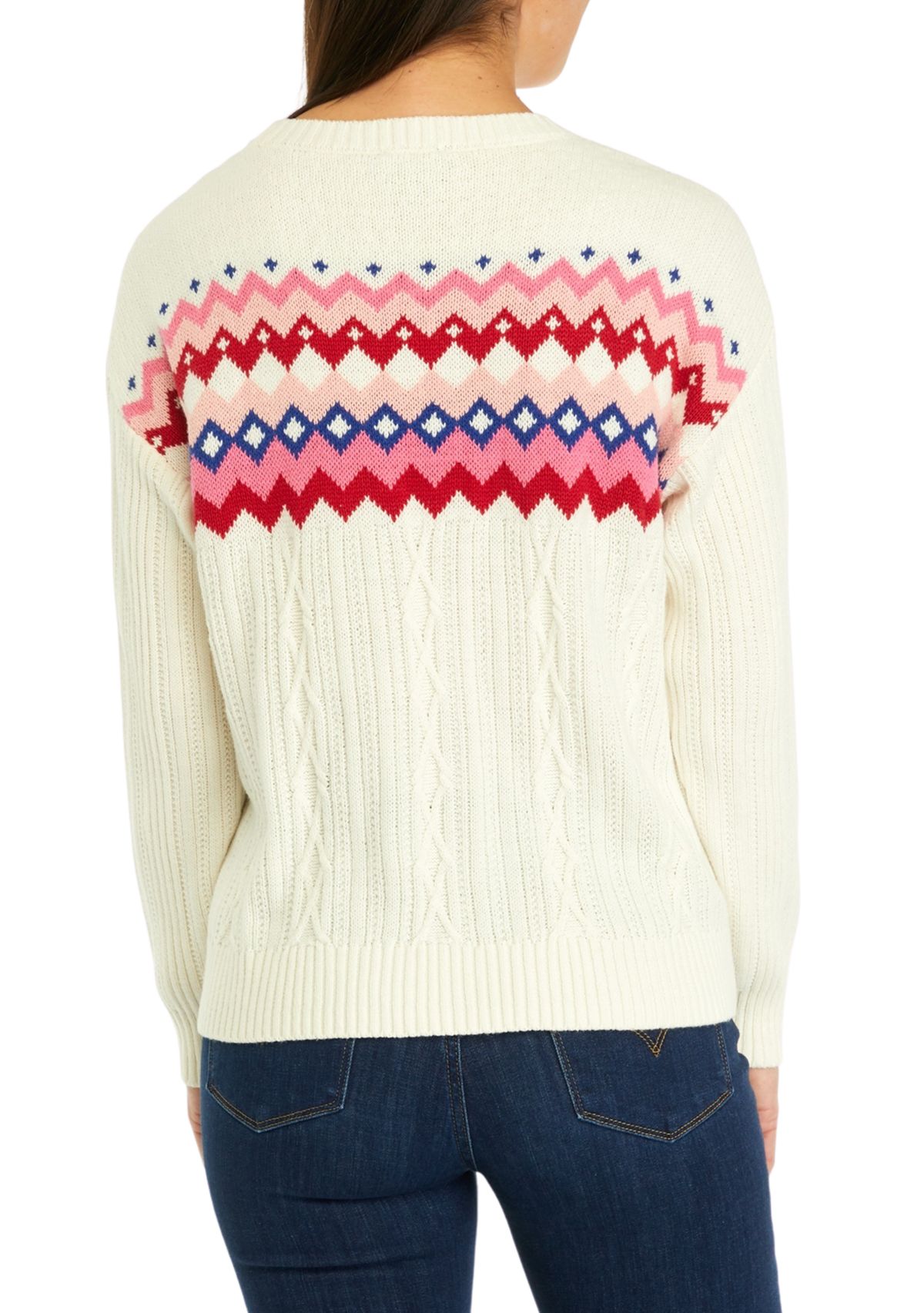 Womens Intarsia Sweater