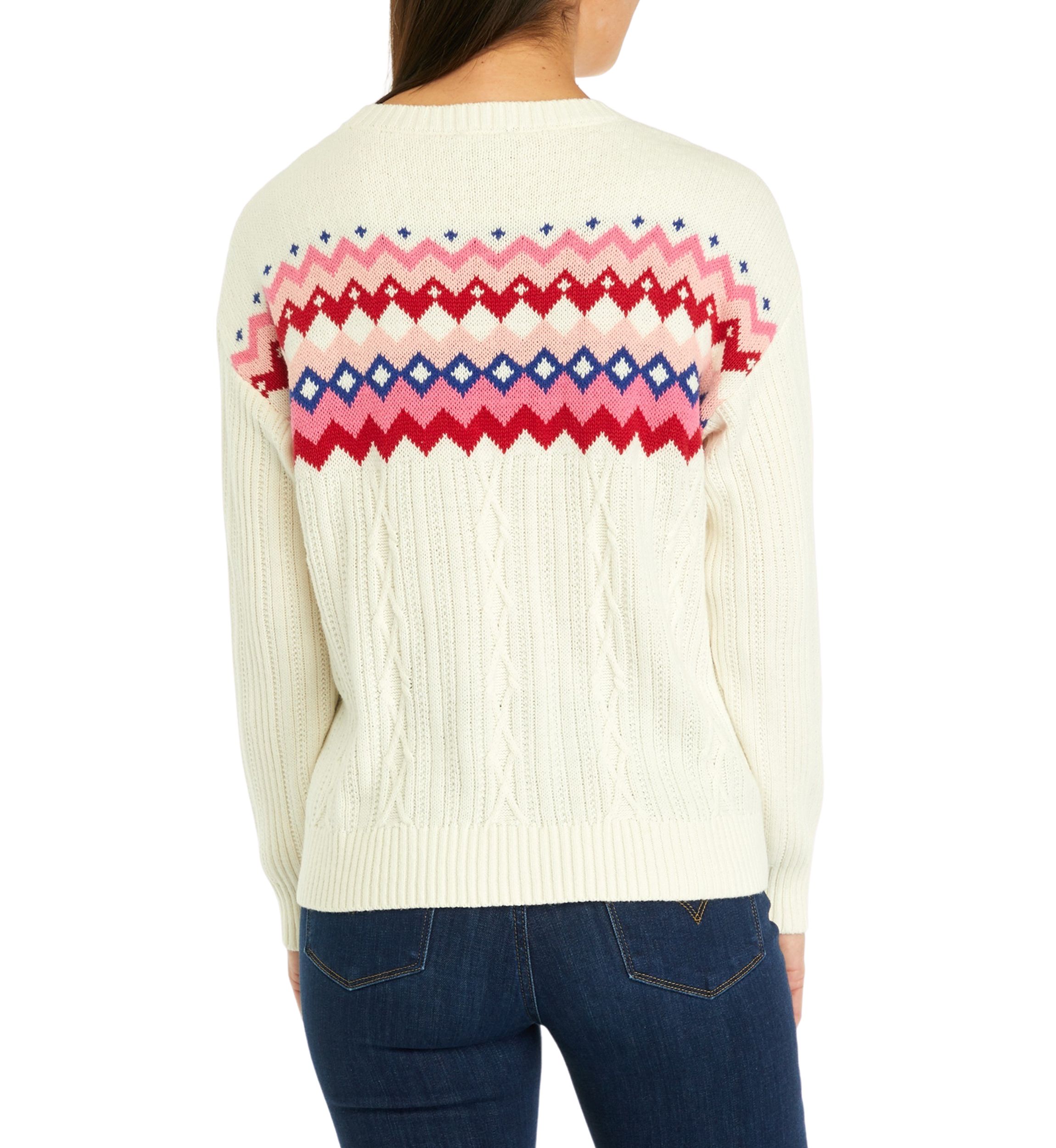 Womens Intarsia Sweater