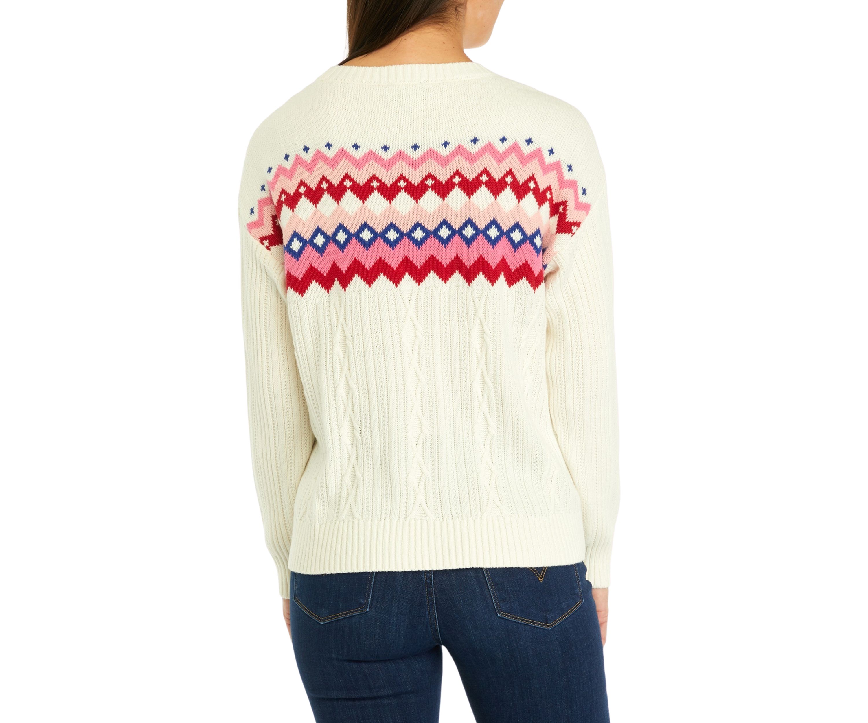 Womens Intarsia Sweater