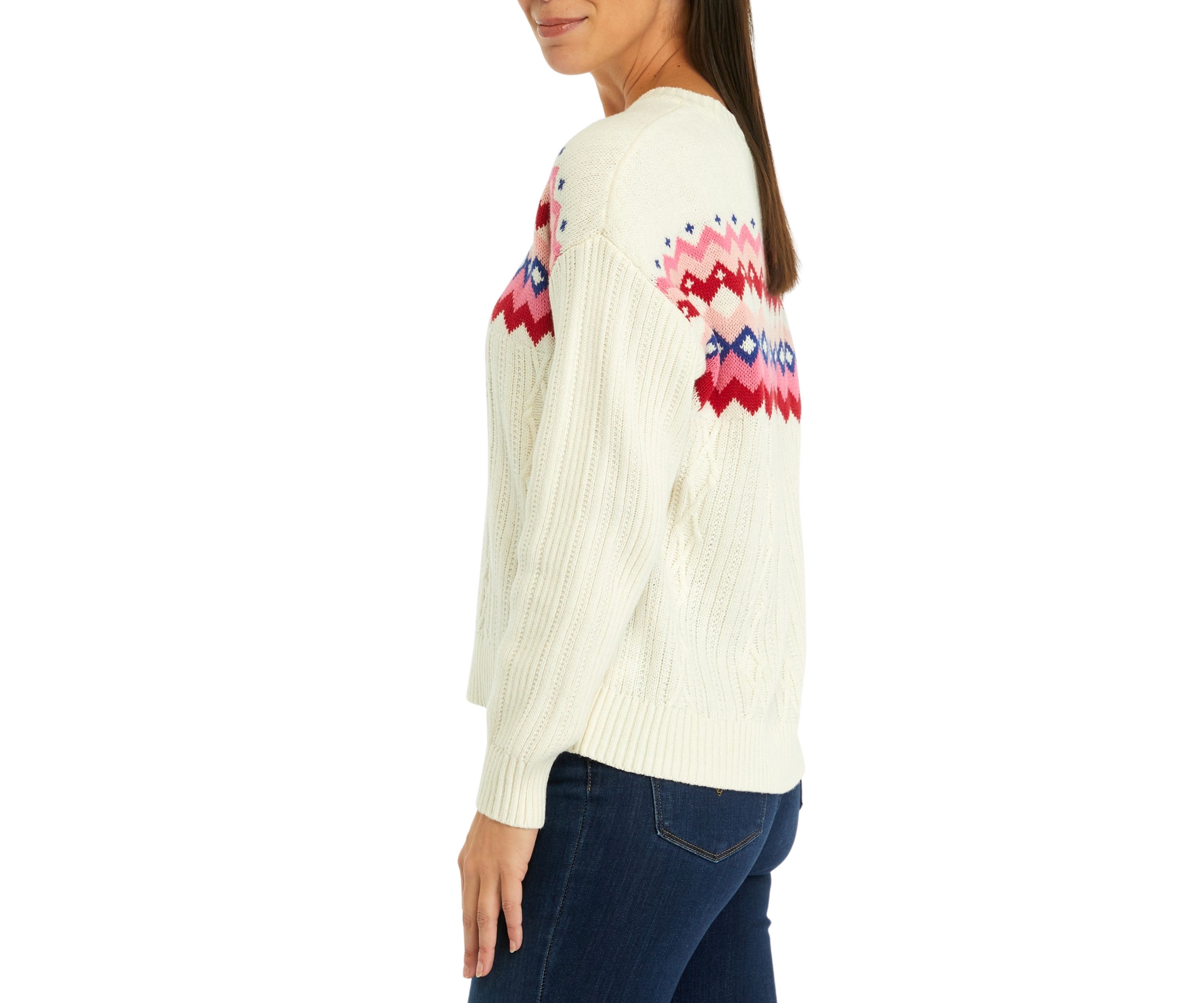 Womens Intarsia Sweater