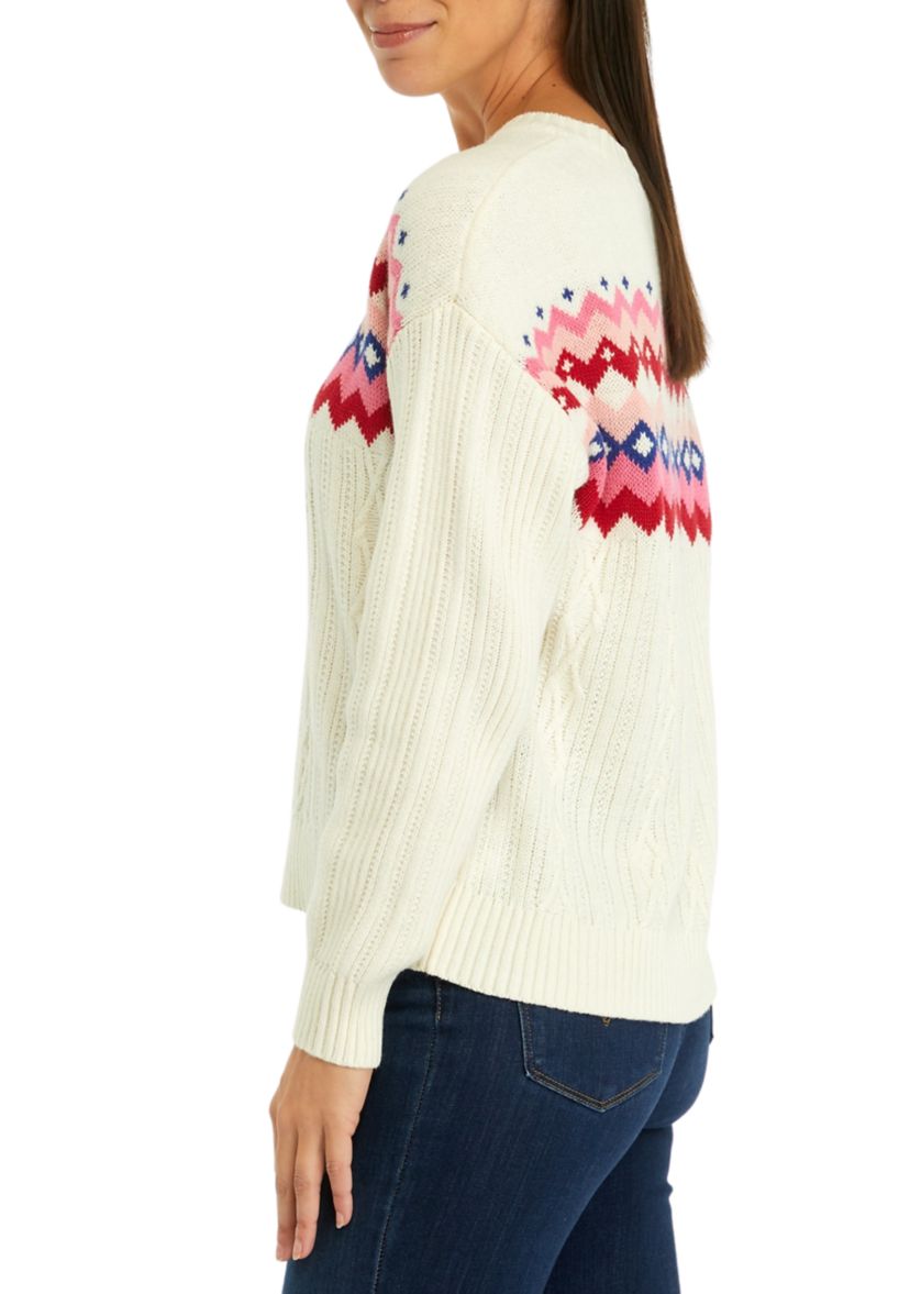 Womens Intarsia Sweater