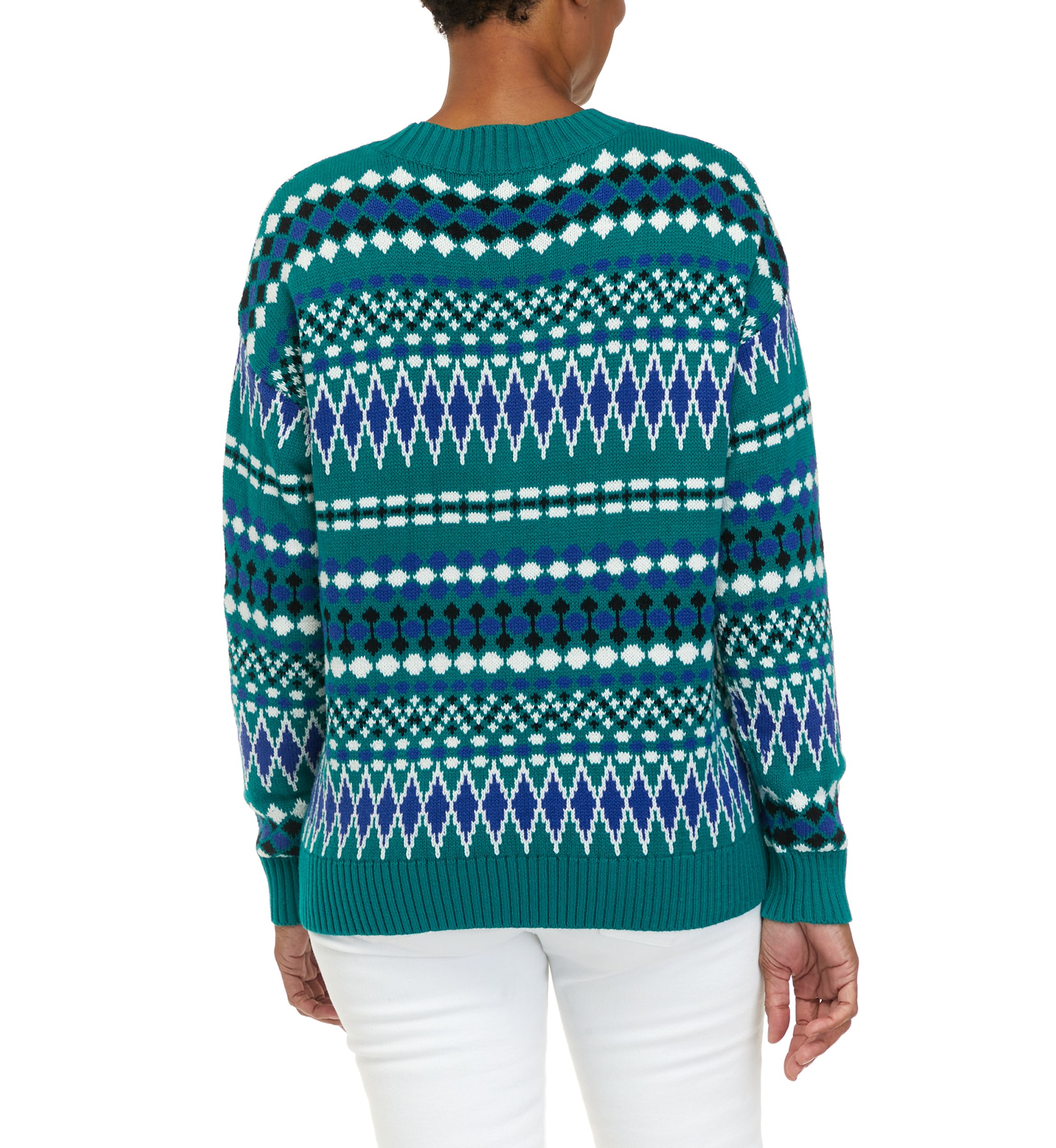CHAPS Women's Vintage Athletic Graphic Fleece Crewneck Sweatshirt - Relaxed Fit Pullover - View #2