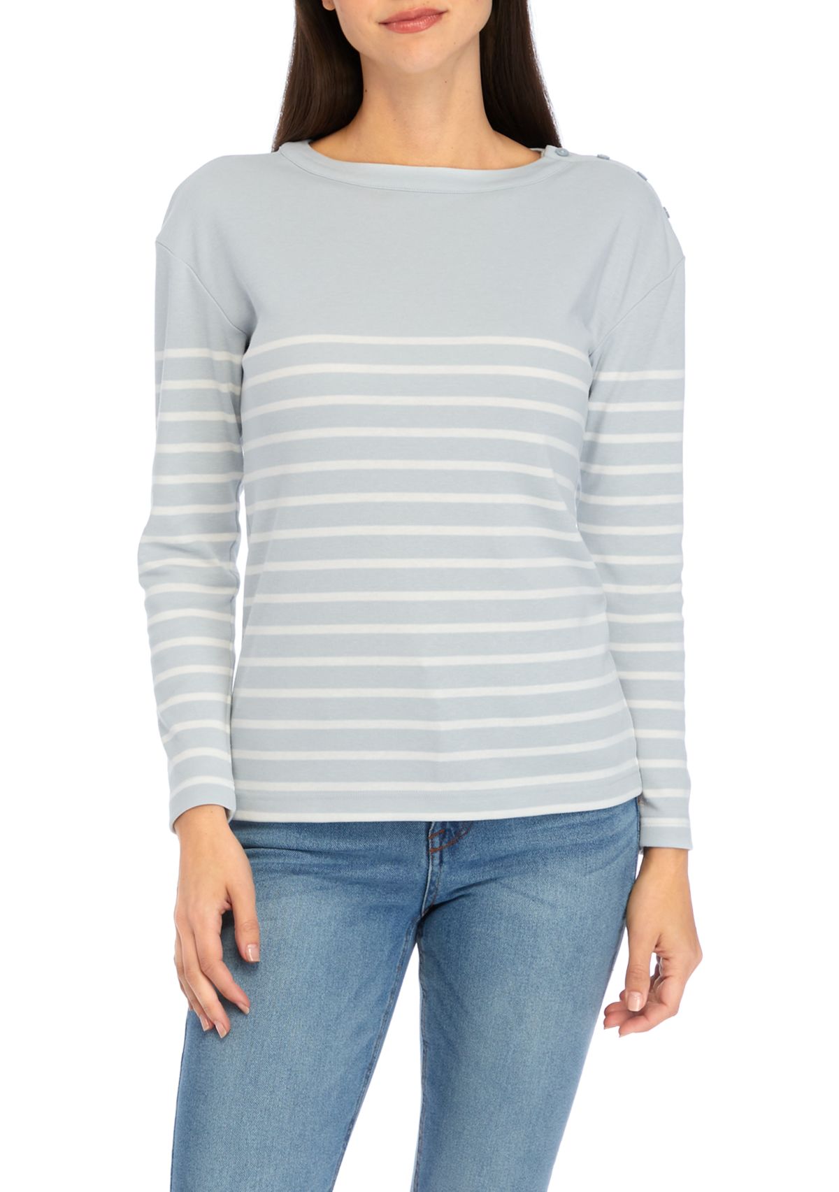 Womens Button Shoulder Top