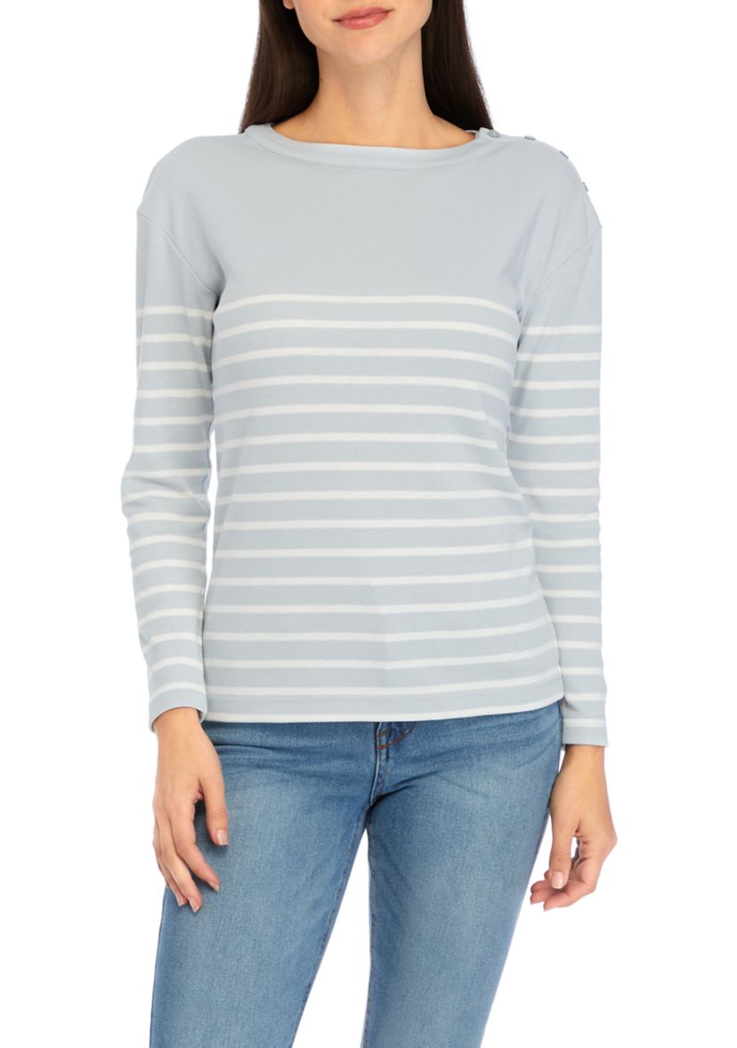 Womens Button Shoulder Top