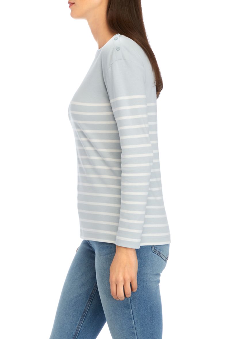 Womens Button Shoulder Top