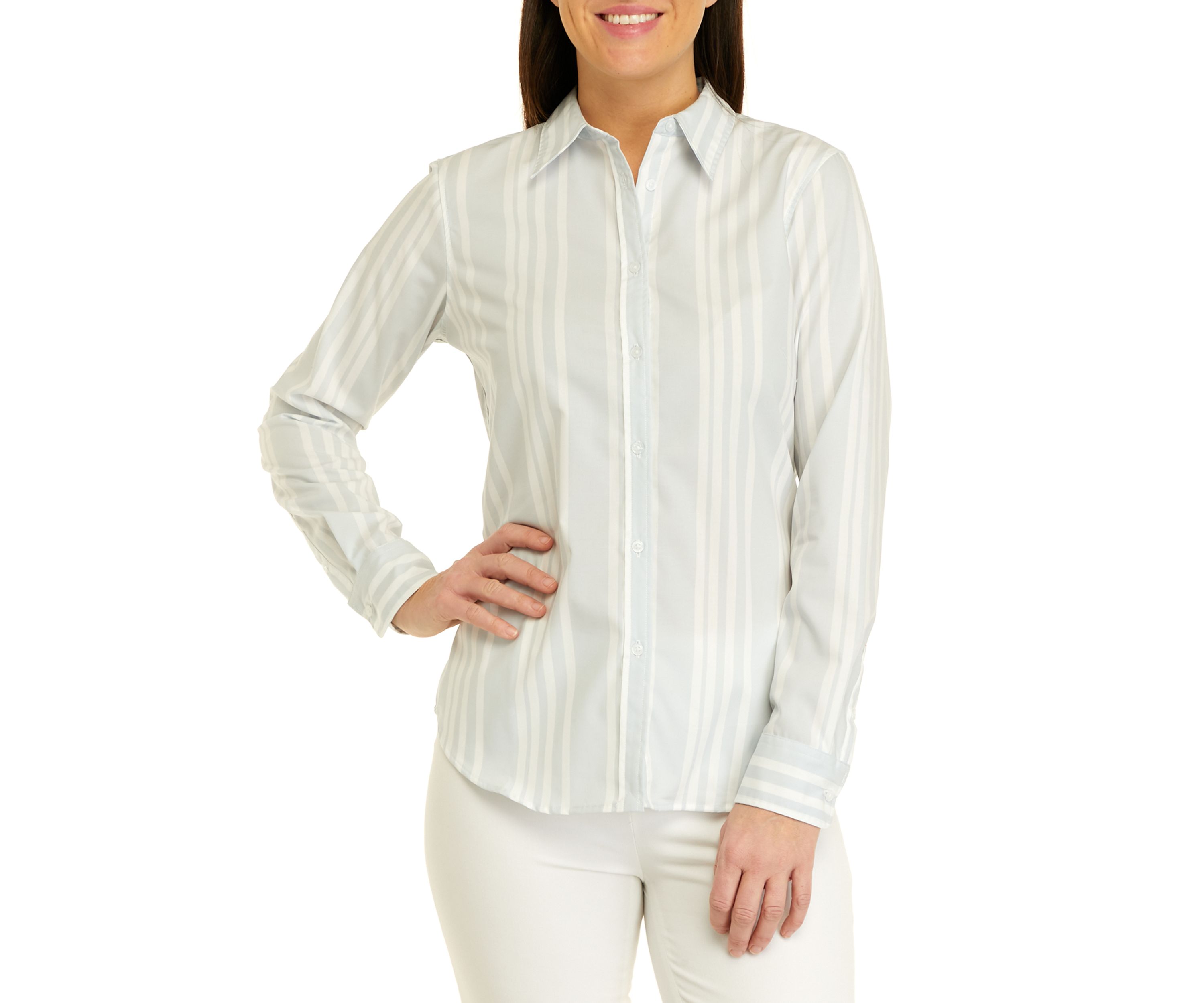Womens Non Iron Striped Shirt