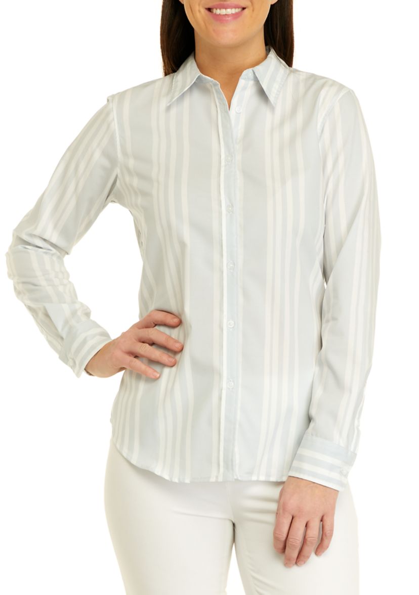 Womens Non Iron Striped Shirt