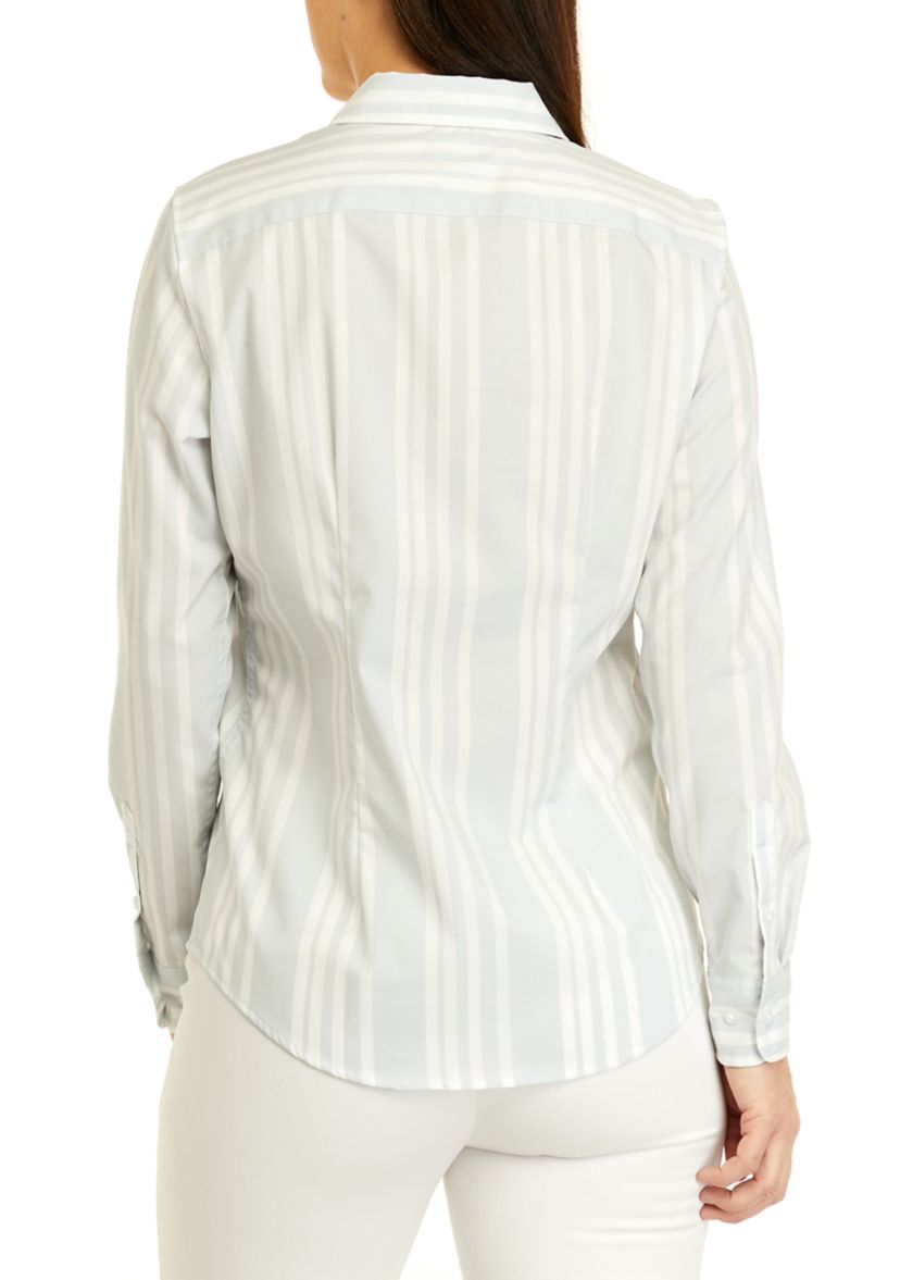 Womens Non Iron Striped Shirt