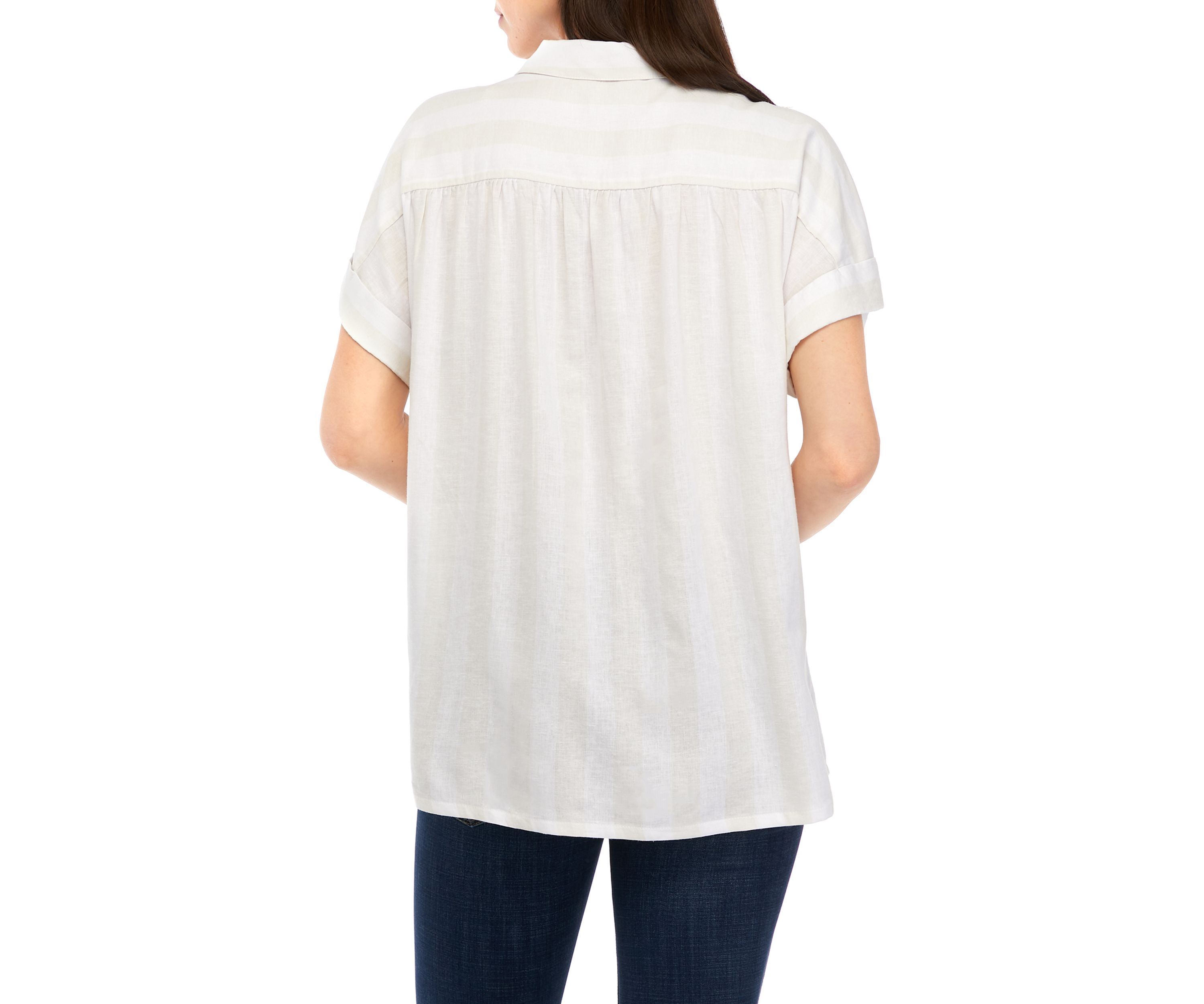 Womens Short Sleeve Button Up Shirt