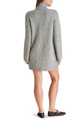 Steve Madden Abbie Mini Sweater Dress Heather Grey