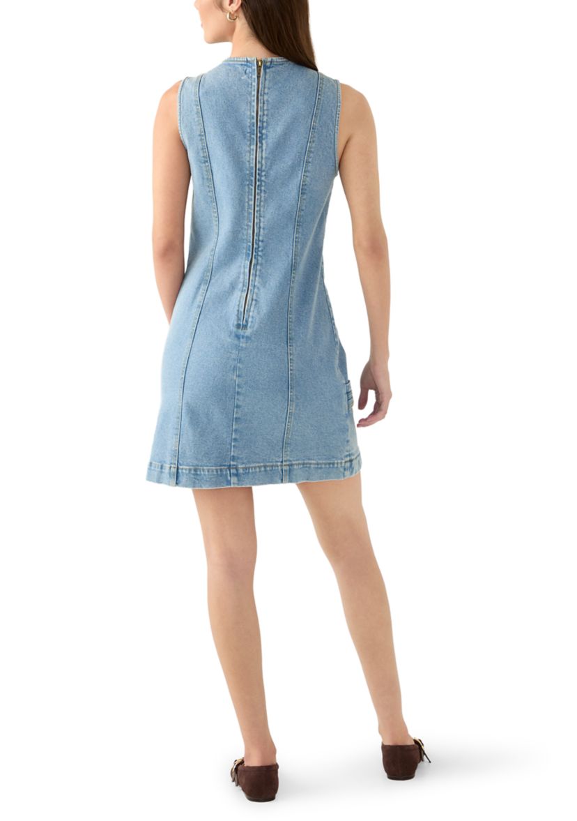 Womens Averi Sleeveless Denim Dress
