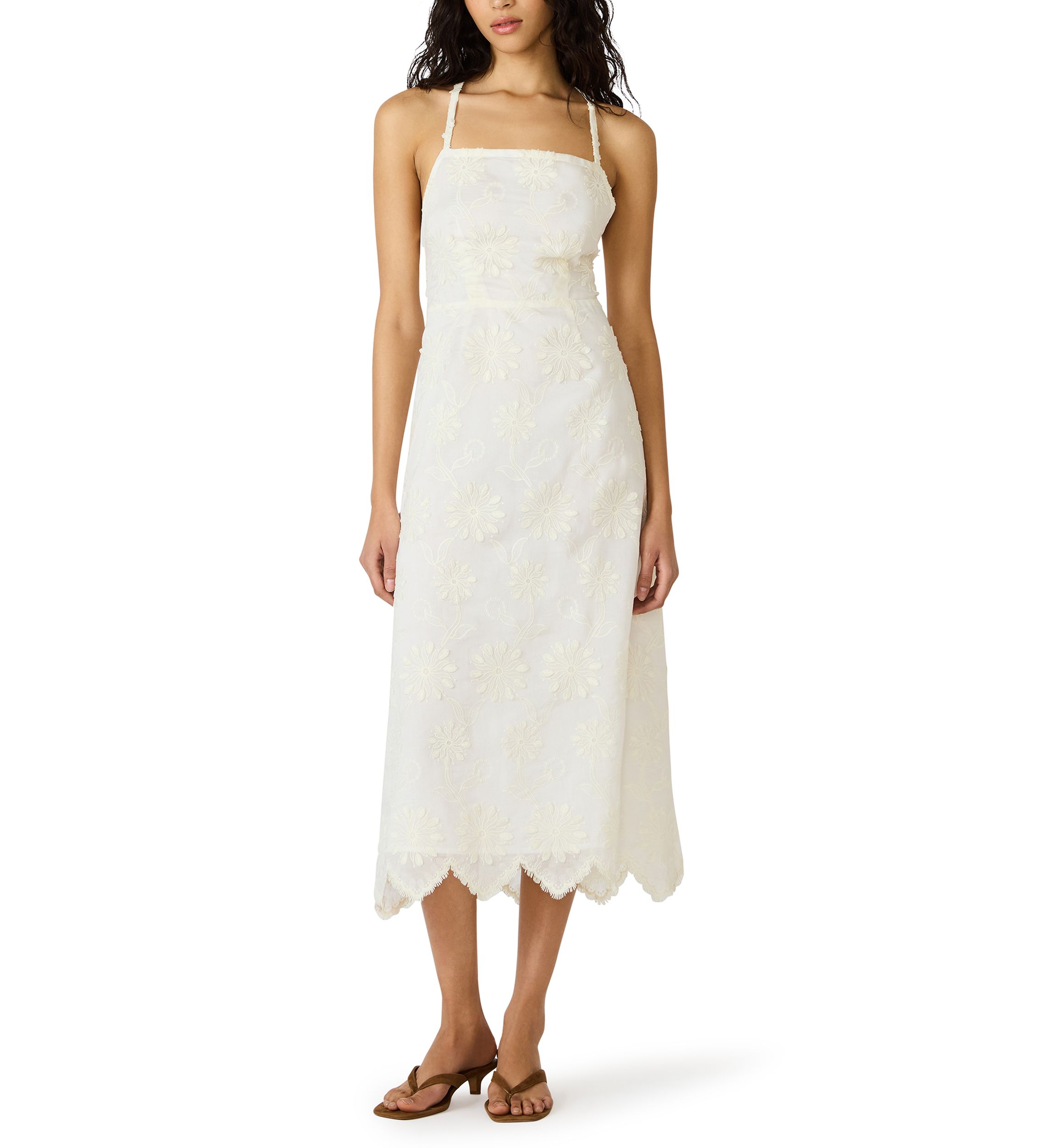 formal wedding guest dress with sleeves ever AMYRA|Long Sleeve Waist Chain Round Neckline Midi Chiffon Wedding  Guest Dress