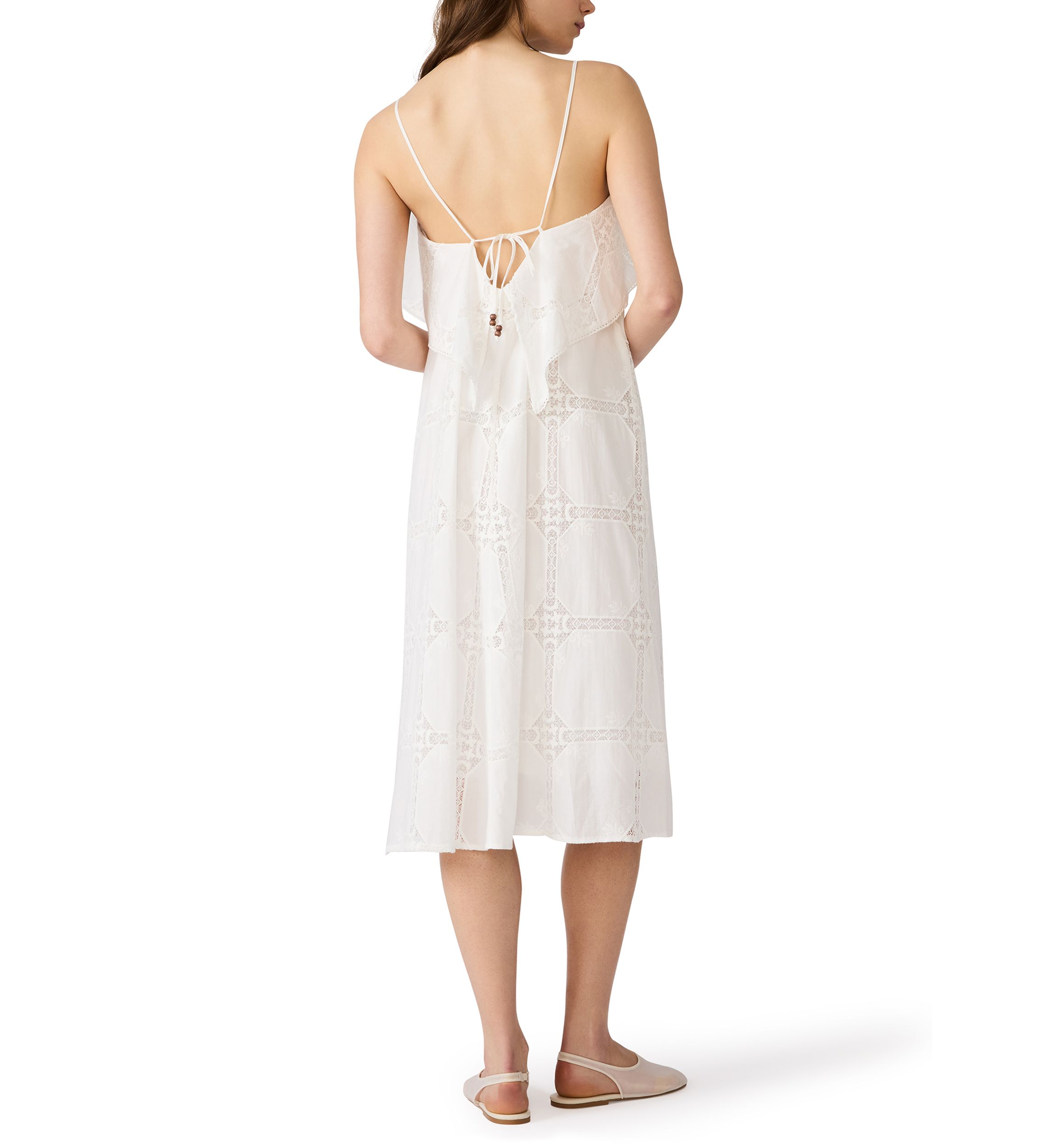 black dress white polka dots Lady Black Tie - Short Sleeve White & Black Polka Dot Midi Dress main image 0