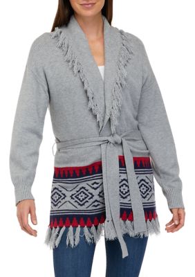 Women's Aztec Fringe Cardigan