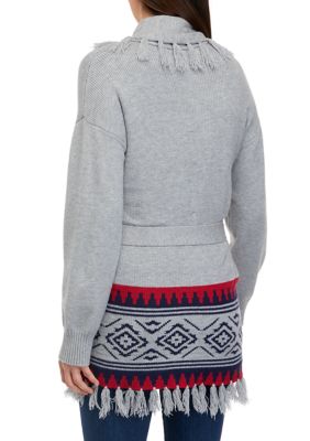 Women's Aztec Fringe Cardigan