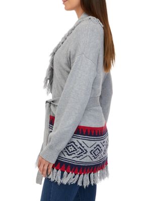 Women's Aztec Fringe Cardigan