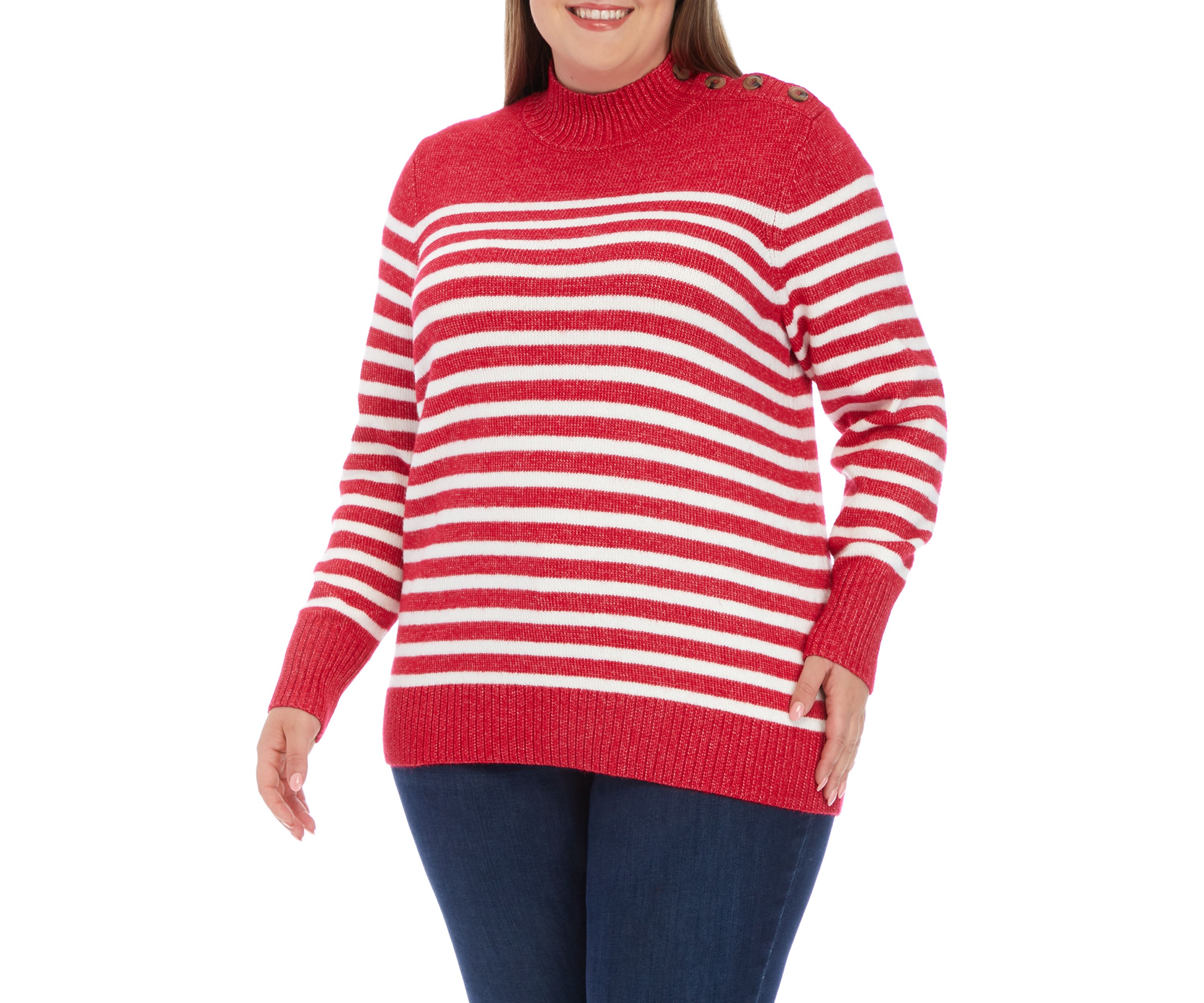 Plus Size Striped Sweater