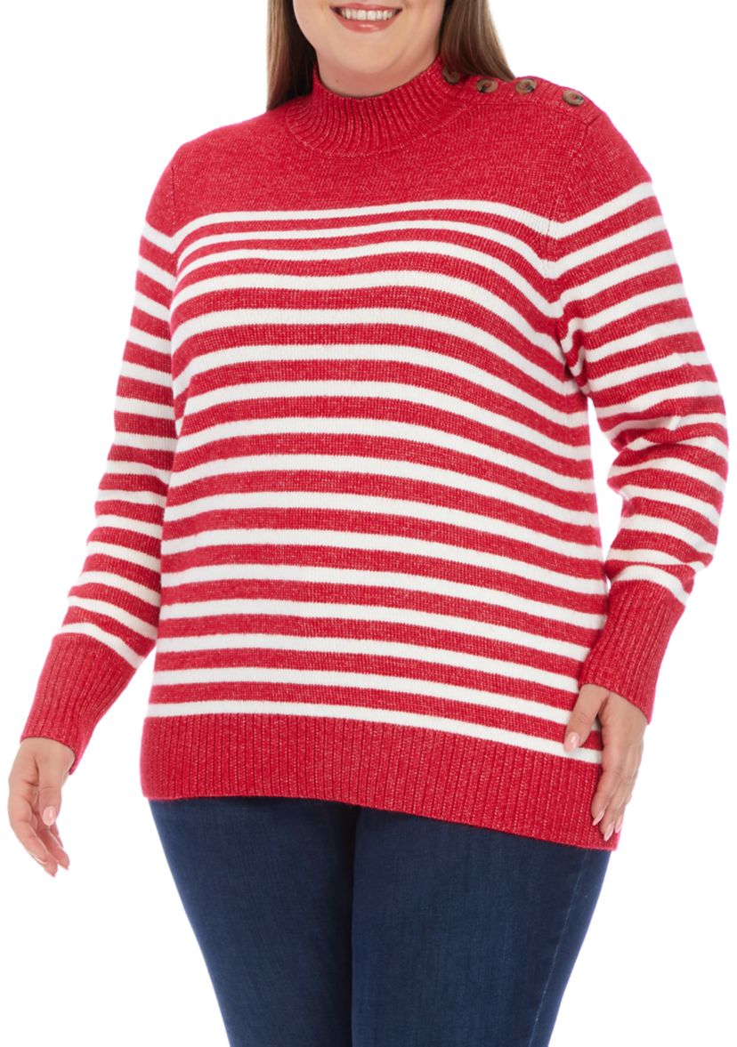 Plus Size Striped Sweater