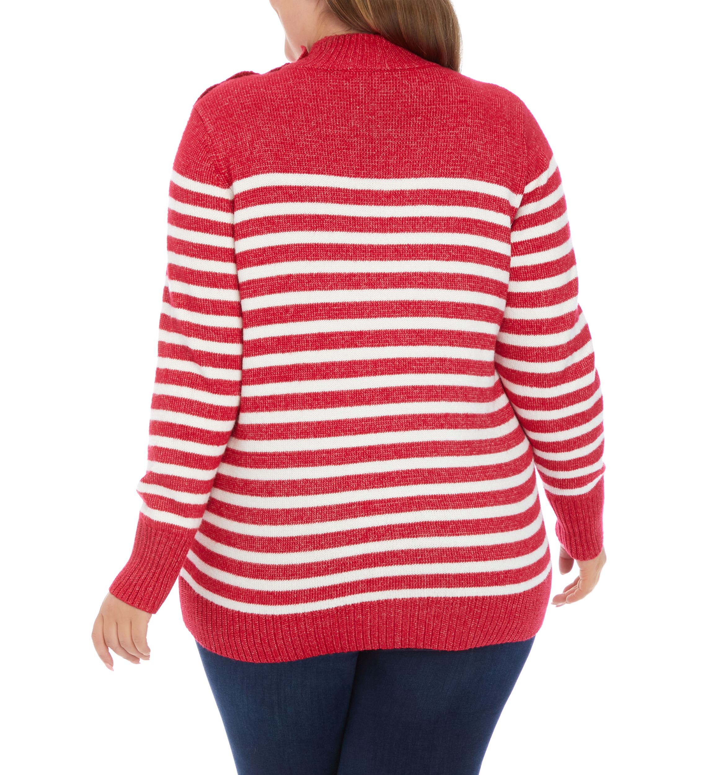 Plus Size Striped Sweater
