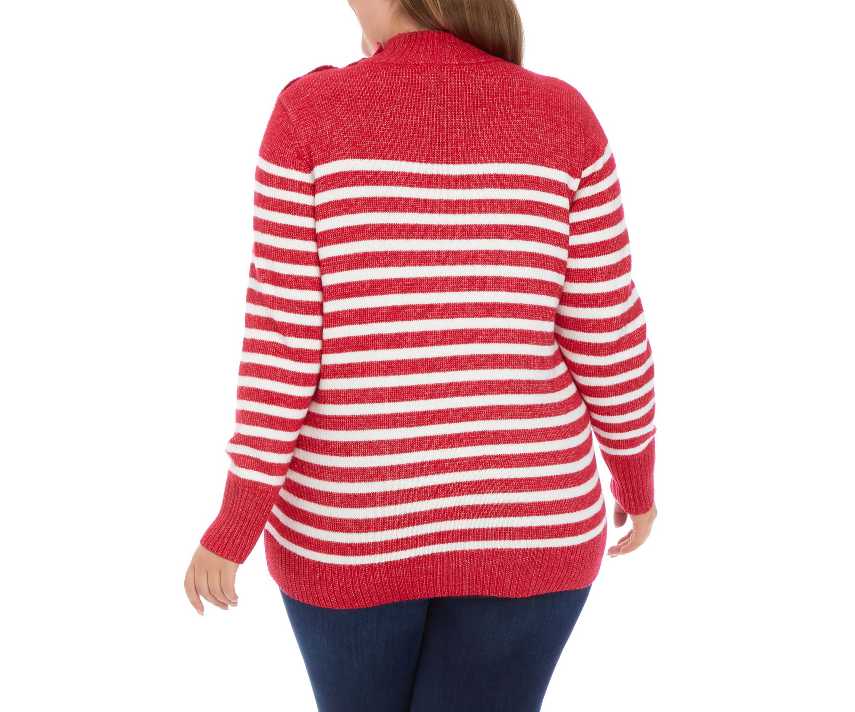 Plus Size Striped Sweater