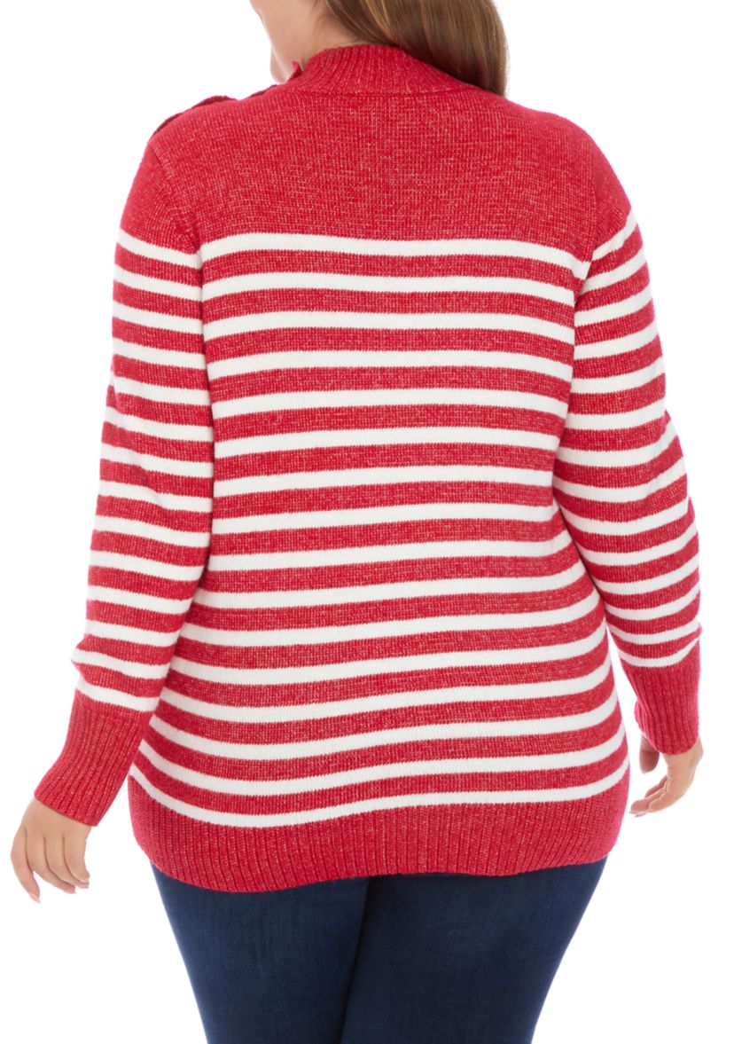 Plus Size Striped Sweater