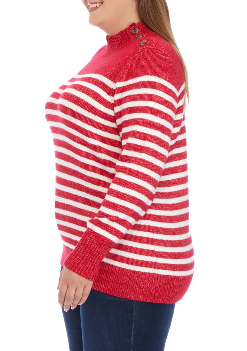 Plus Size Striped Sweater
