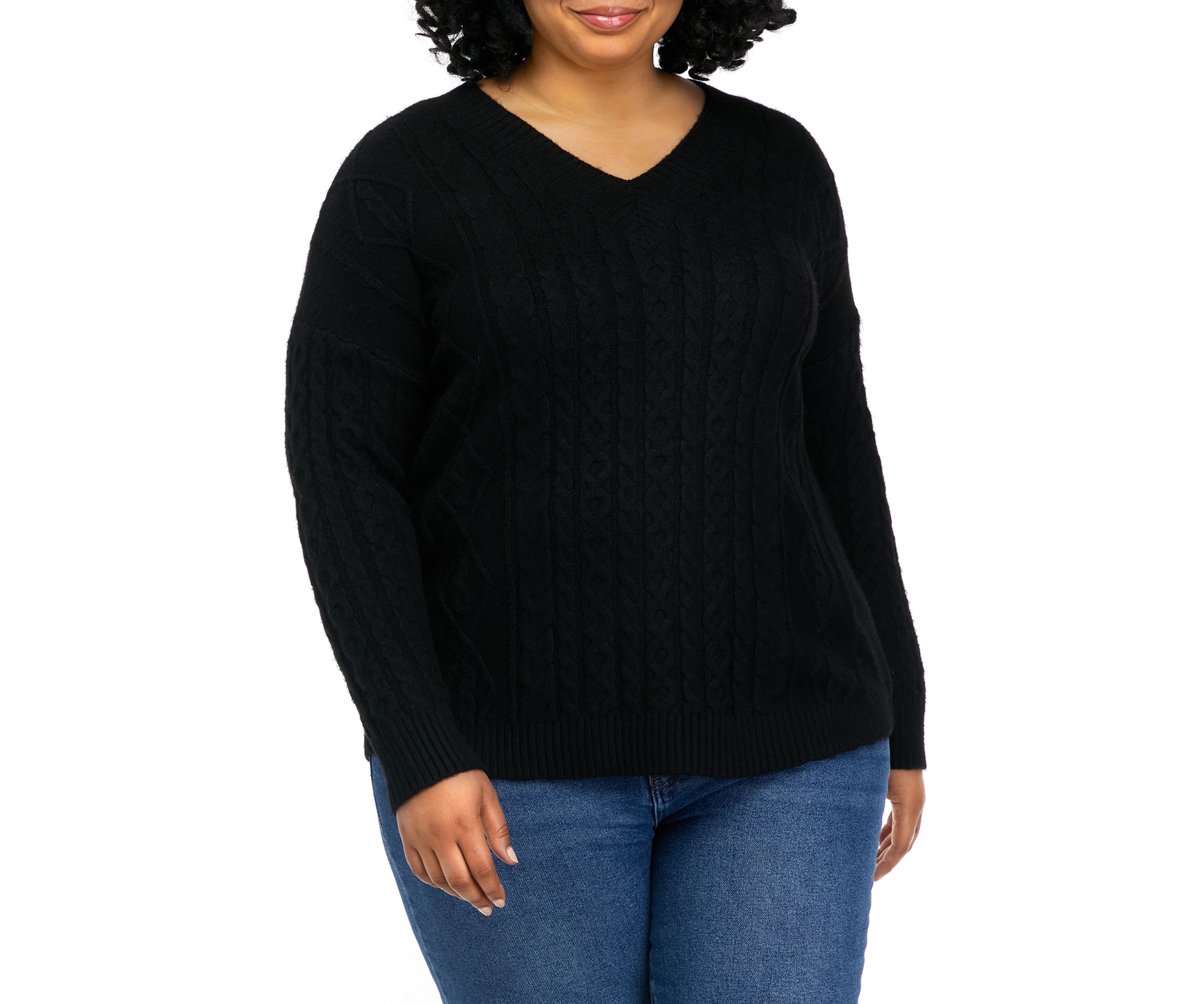 Plus Size V-Neck Sweater