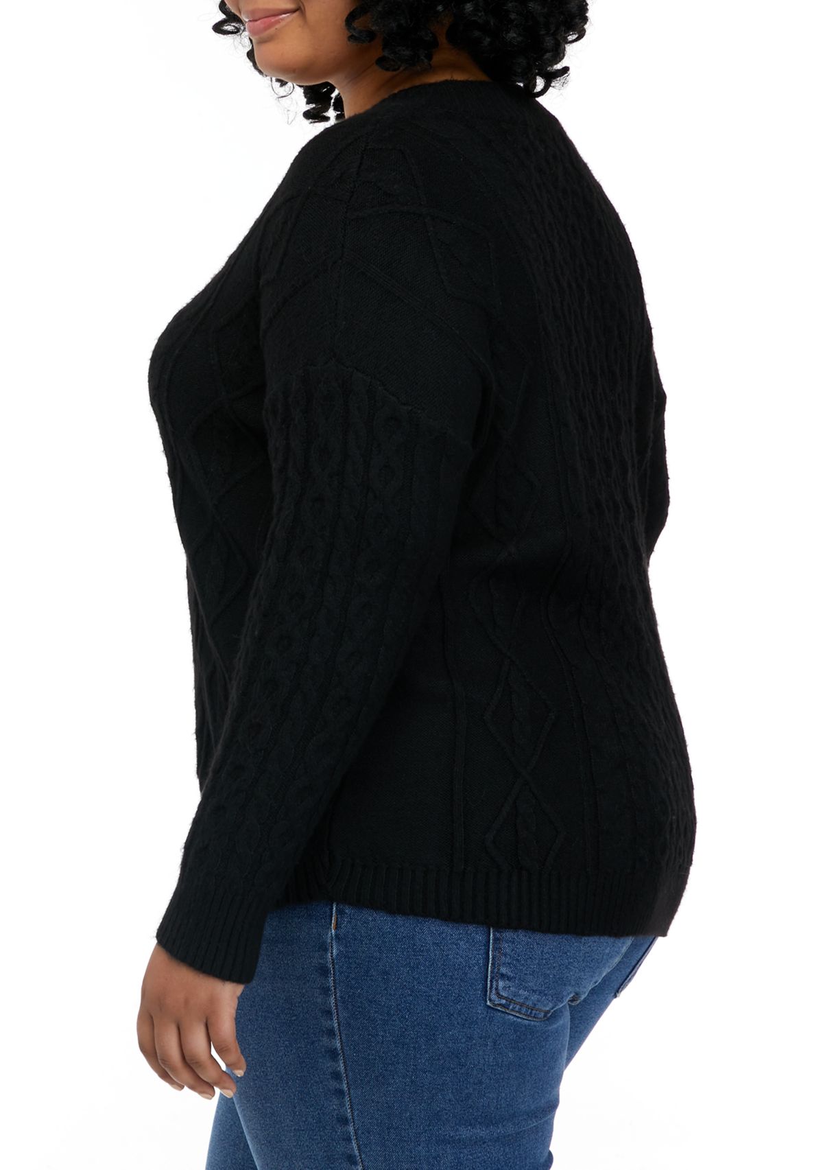 Plus Size V-Neck Sweater