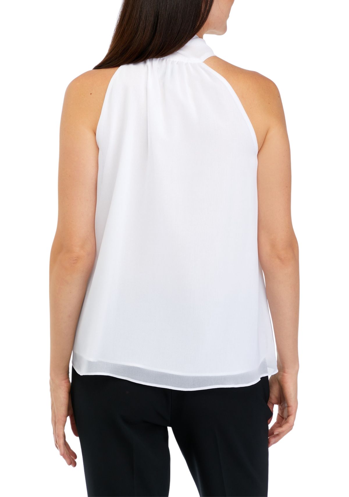 Womens Sleeveless Tie Halter Neck Top 