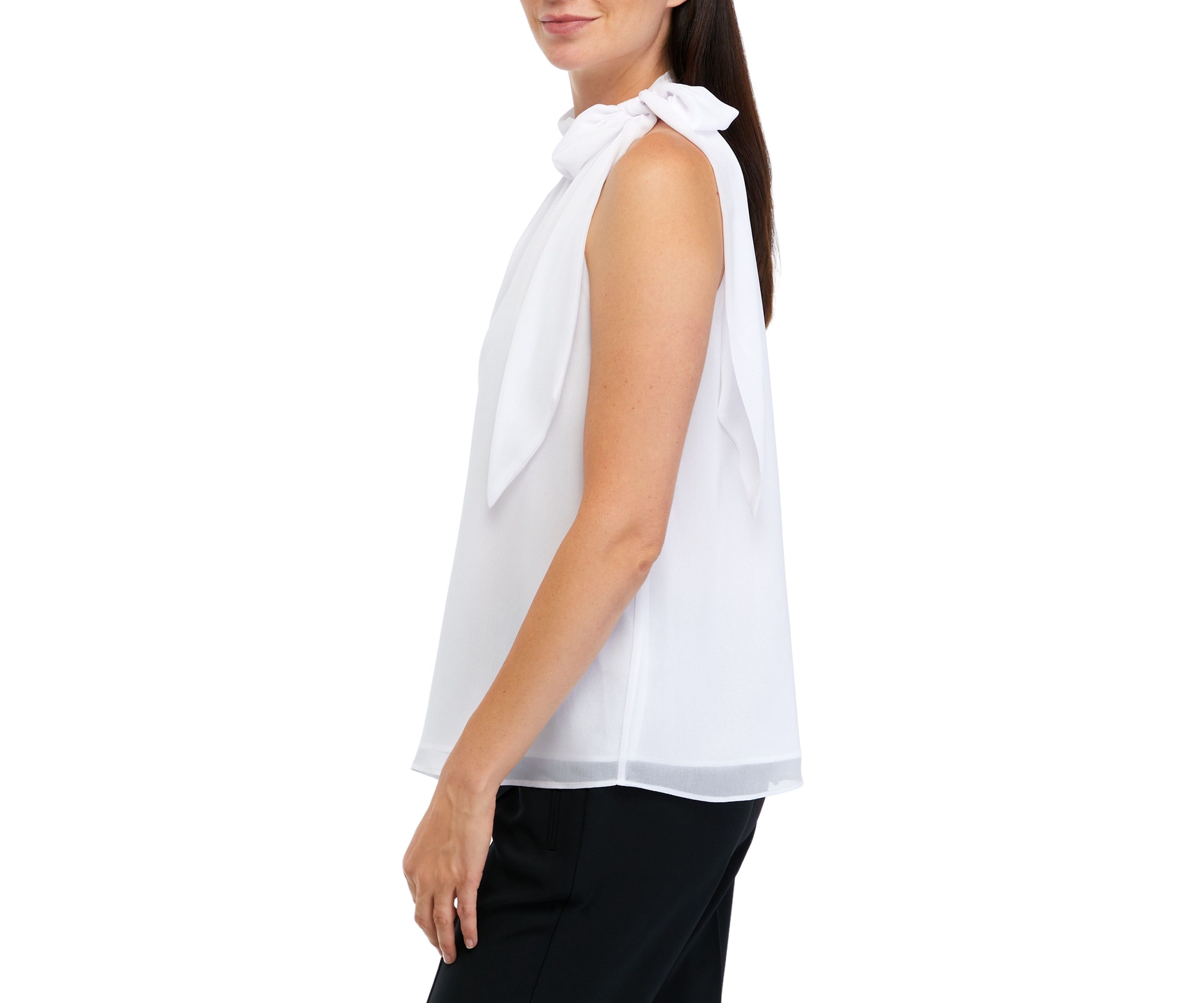 Womens Sleeveless Tie Halter Neck Top 