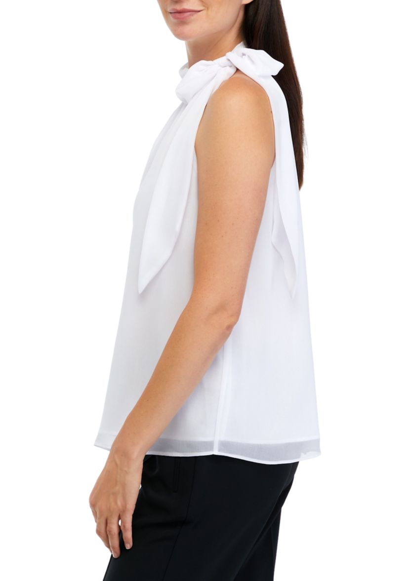 Womens Sleeveless Tie Halter Neck Top 