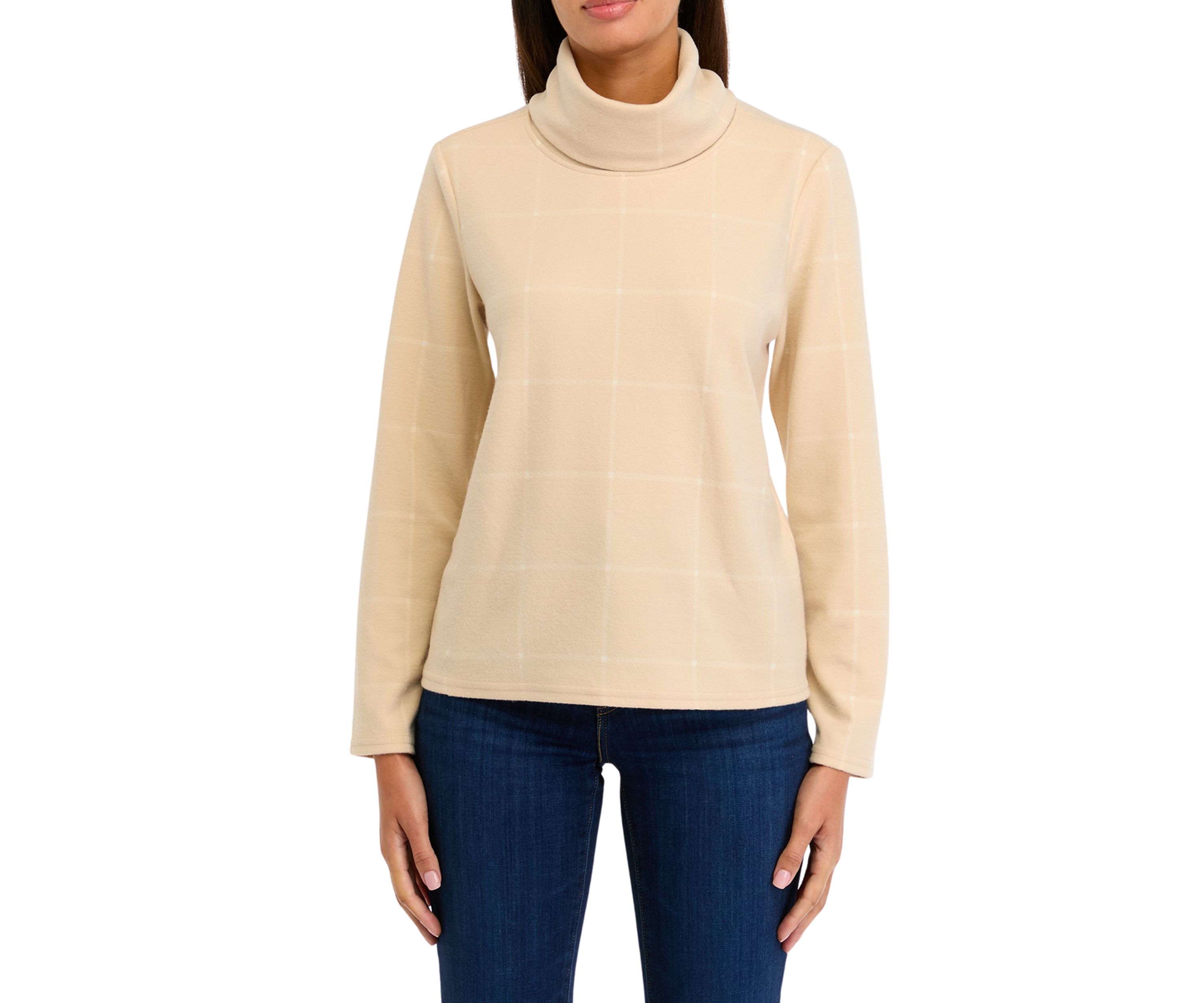 Womens Long Sleeve Cowl Neck Top 