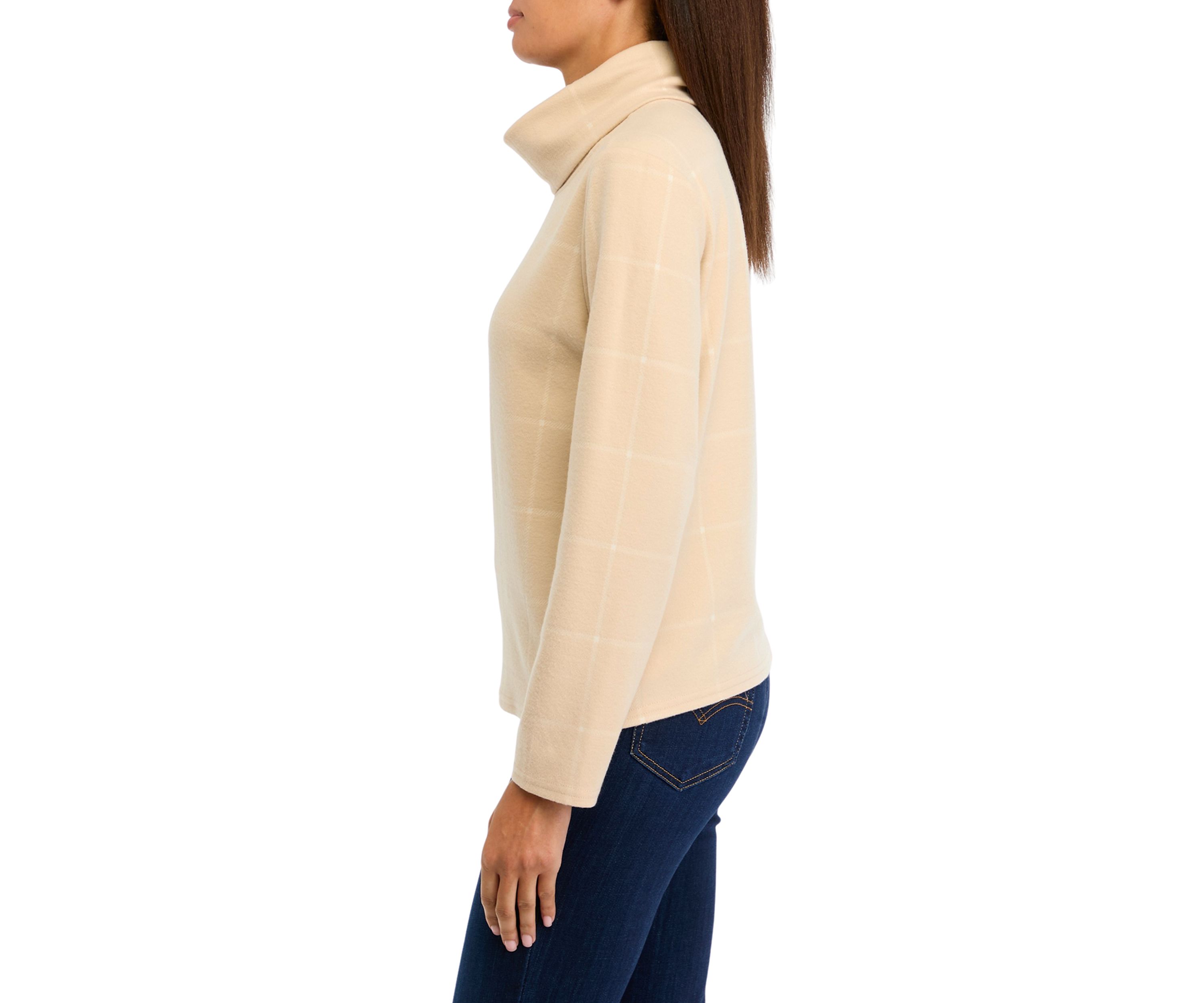 Womens Long Sleeve Cowl Neck Top 