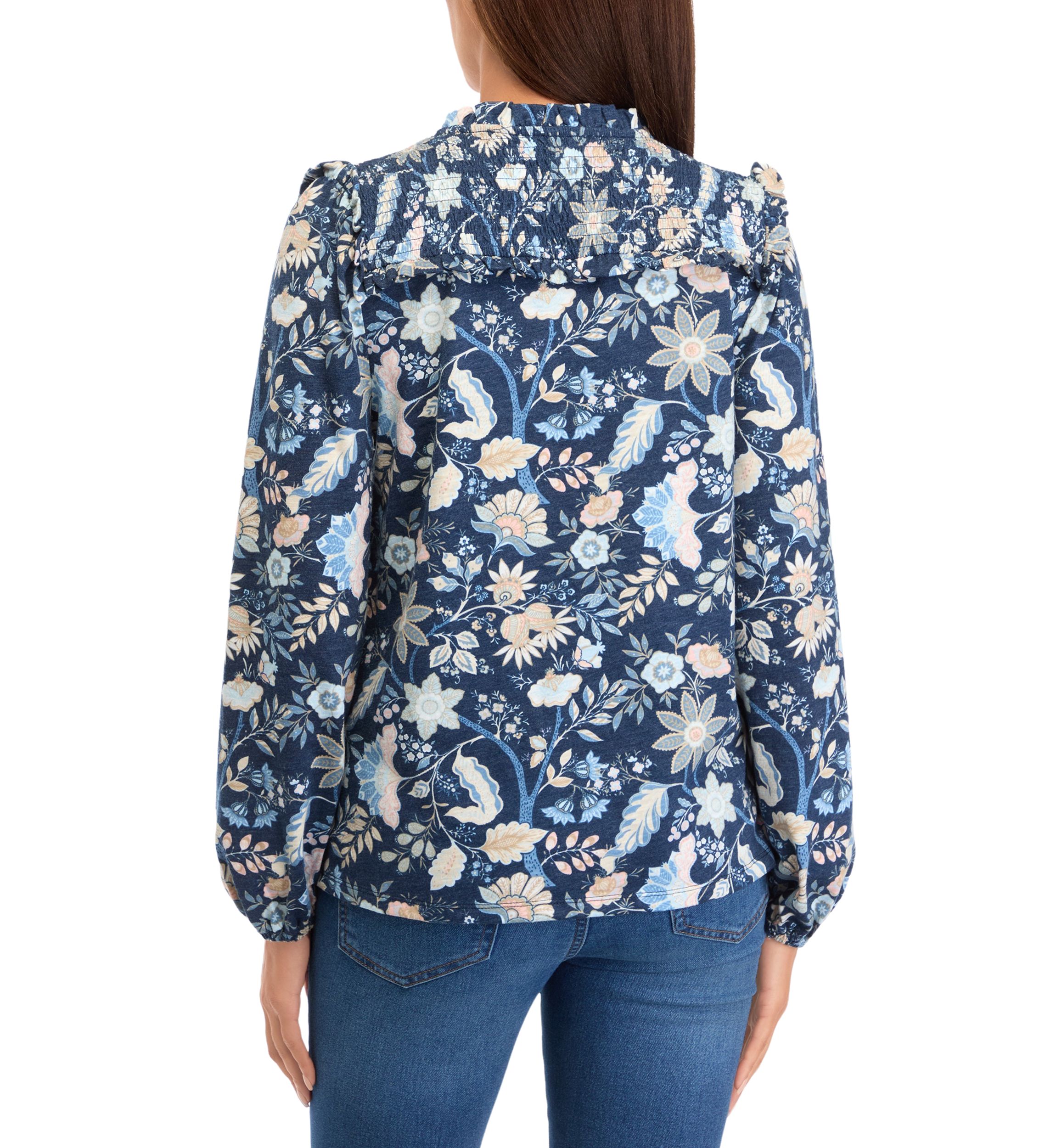 Womens Printed Knit Blouse
