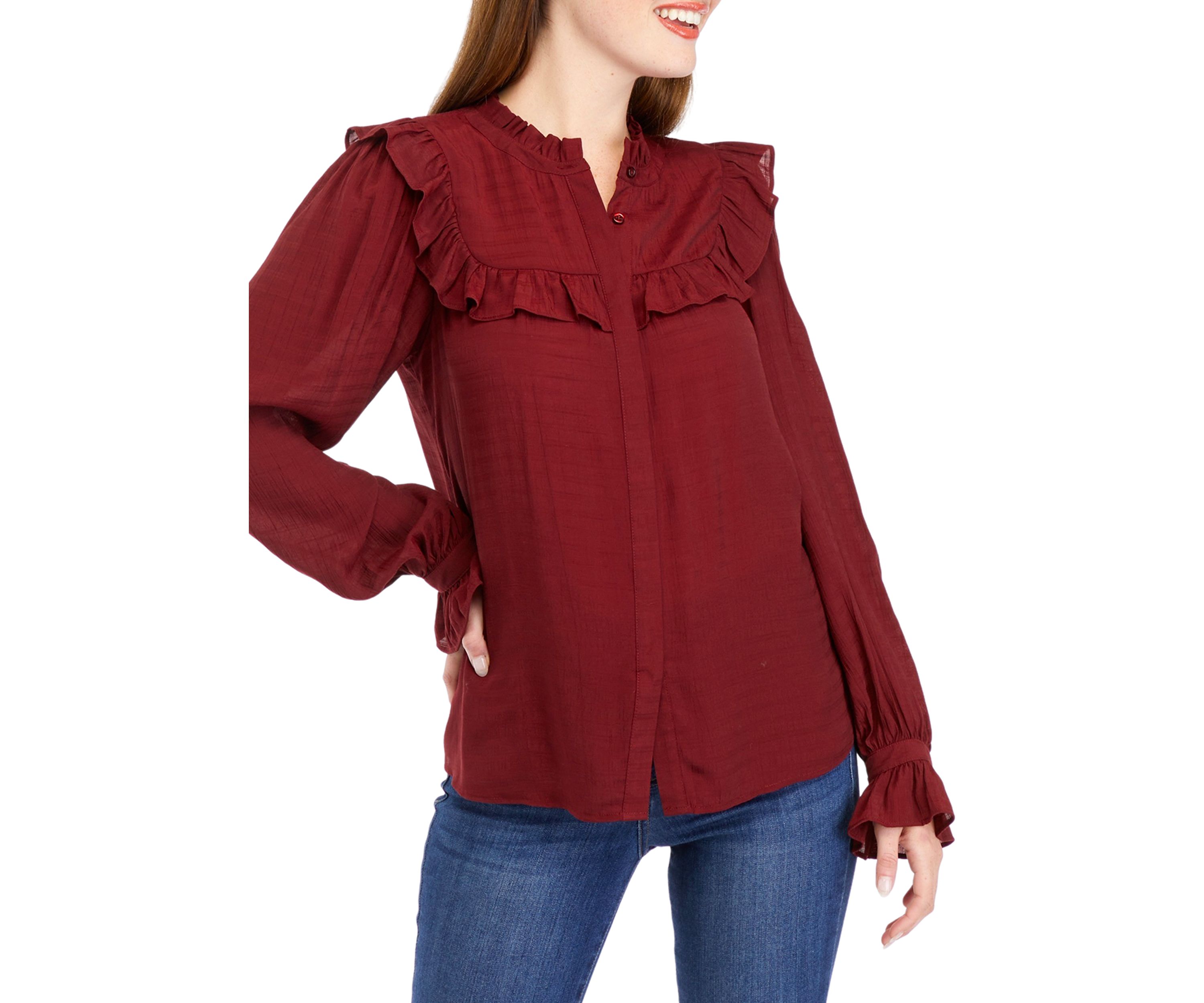 Womens Shadow Stripe Blouse