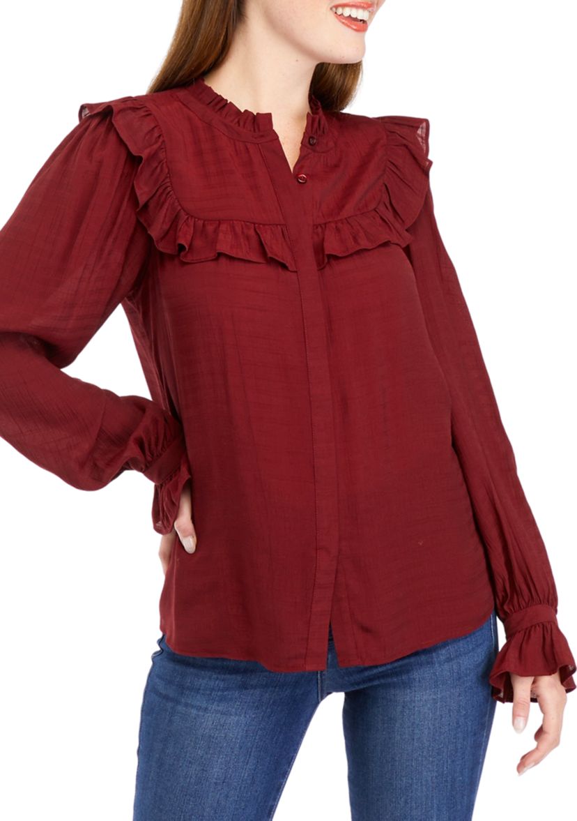Womens Shadow Stripe Blouse