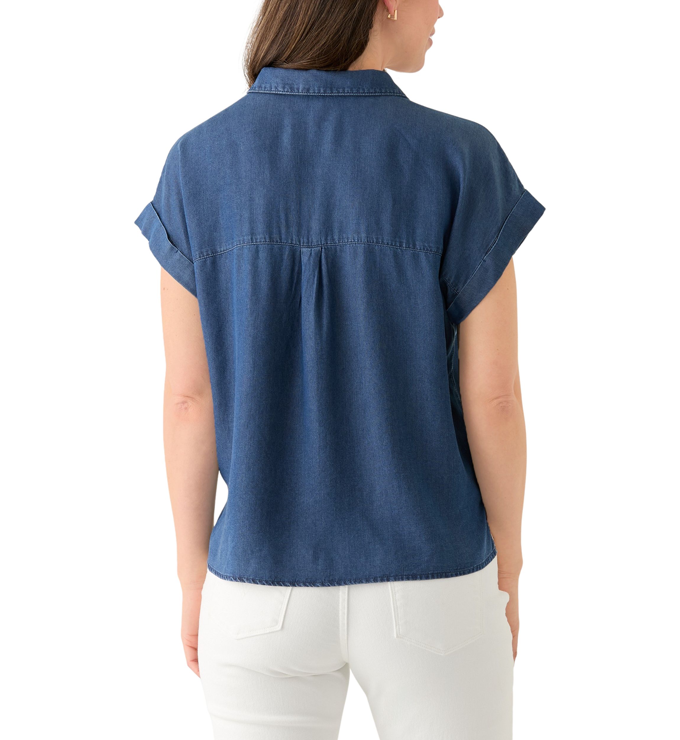 Womens Dolman Sleeve Collared Shirt