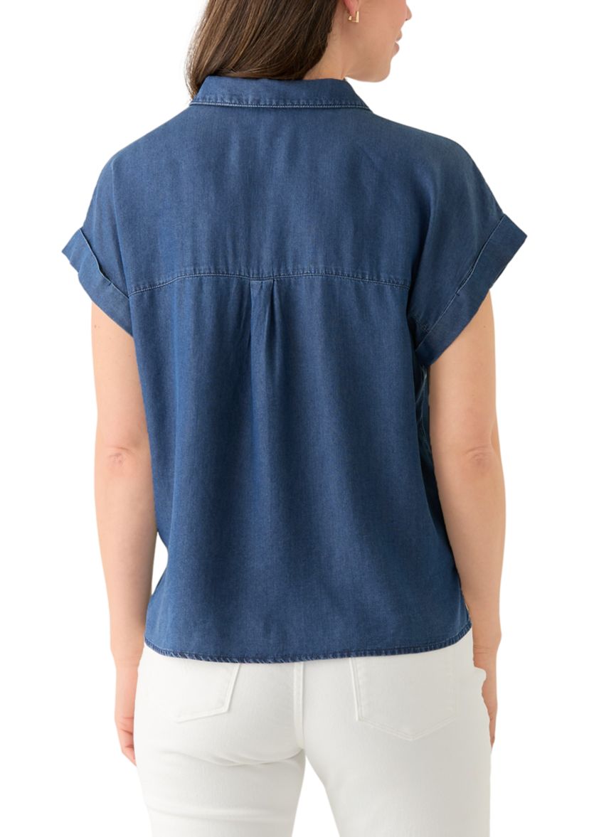 Womens Dolman Sleeve Collared Shirt