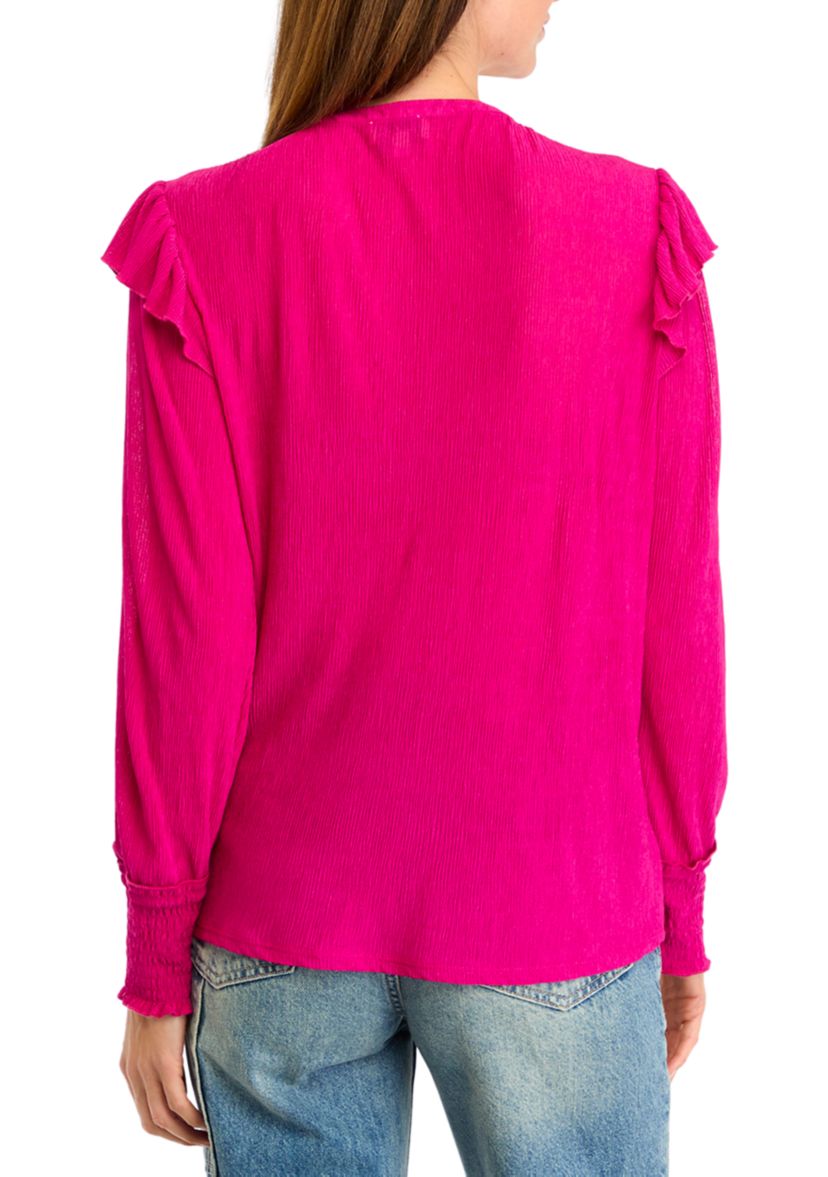 Womens Ruffle Shoulder Top 